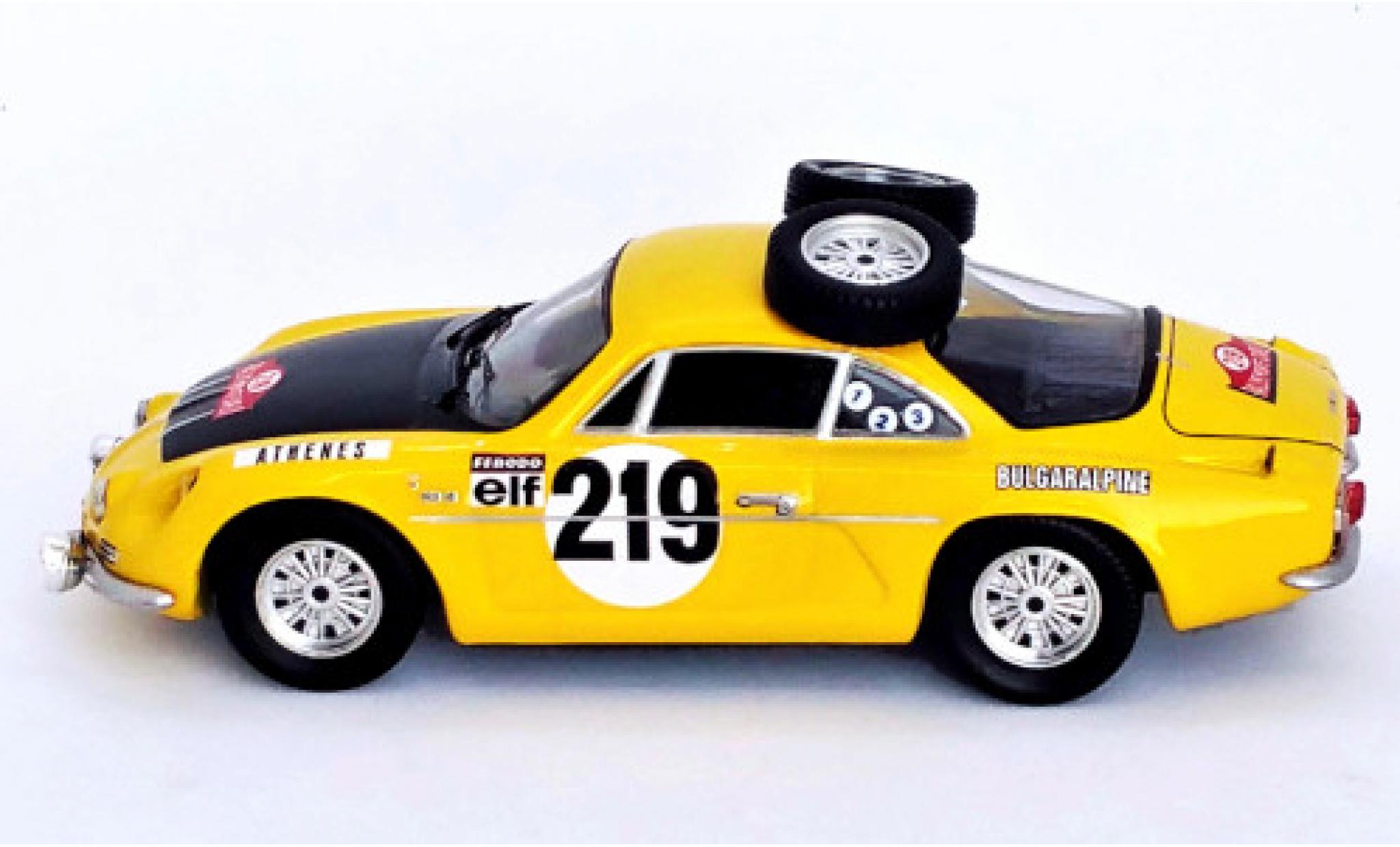 Alpine A110 1/43 Trofeu Bulgaralpine No.219 Rallye Monte Carlo 1969 A.Agura/A.Tomov modelauto