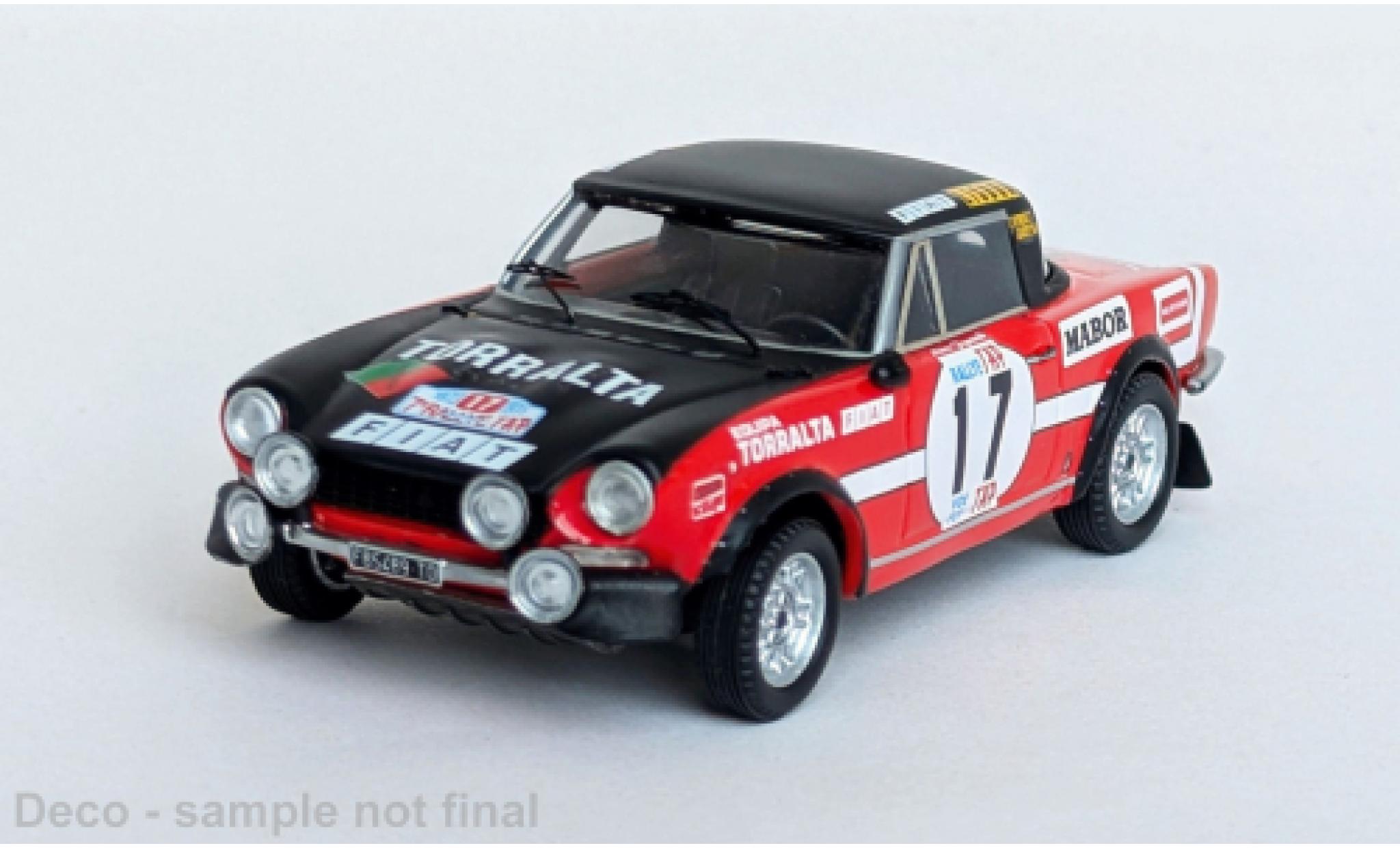 Fiat 124 1/43 Trofeu Spider rood/zwart Tap Rally 1973 1973 #17 1:43 modelauto