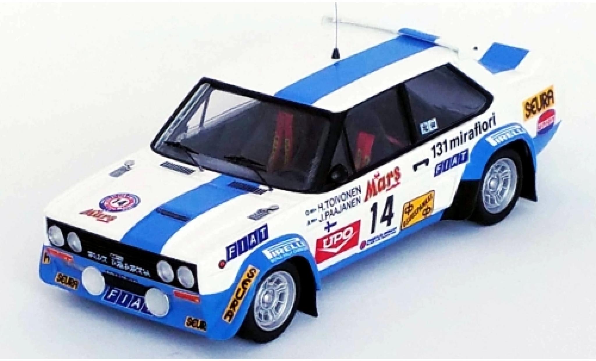 Fiat 131 1/43 Trofeu Abarth No.14 Rallye WM 1000 Lakes Rallye 1979 H.Toivonen/J.Paajanen modelauto