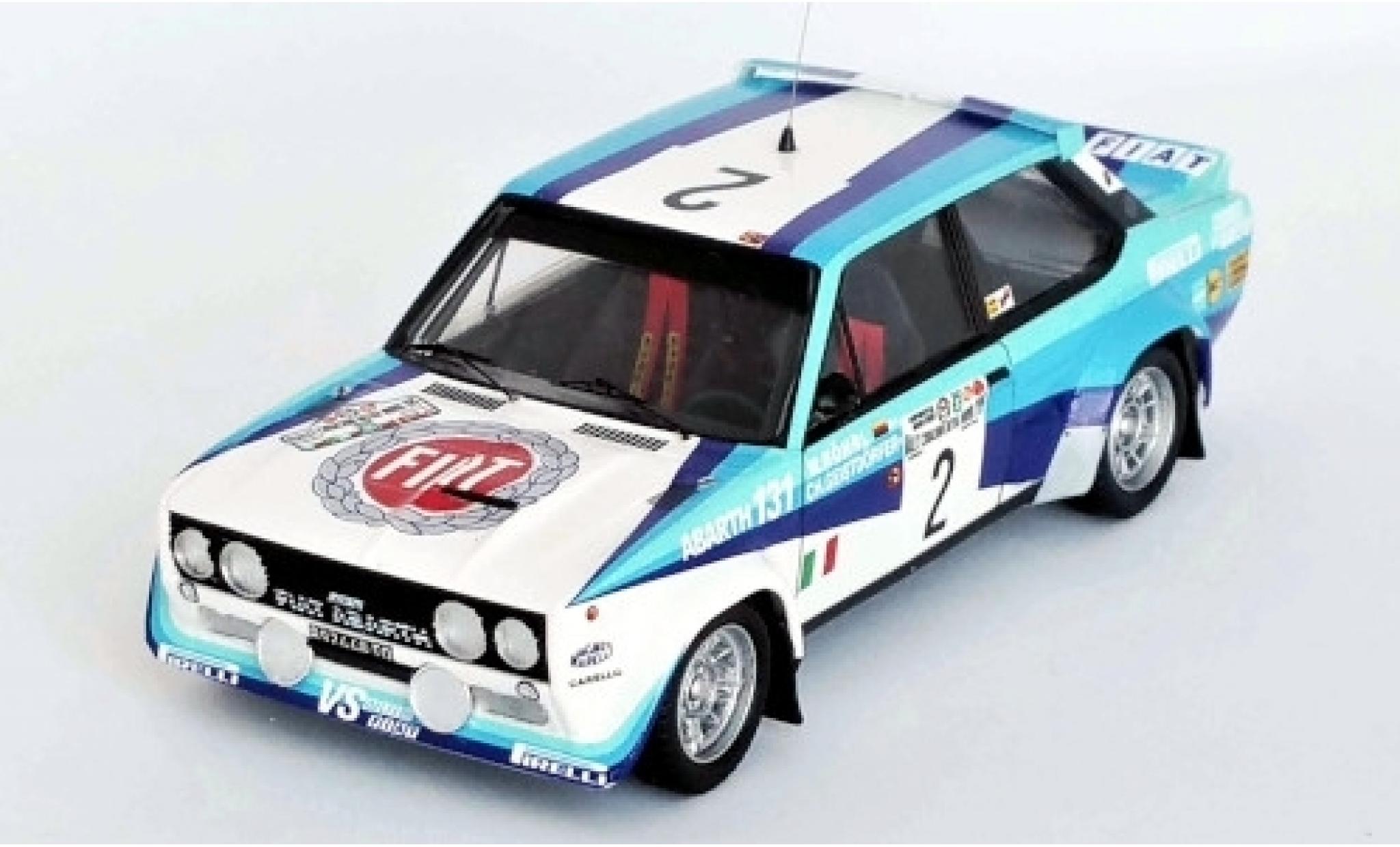 Fiat 131 1/43 Trofeu Abarth No.2 VS Olio Rally Zilverinien 1980 W.R&ouml;hrl/C.Geistd&ouml;rfer modelauto