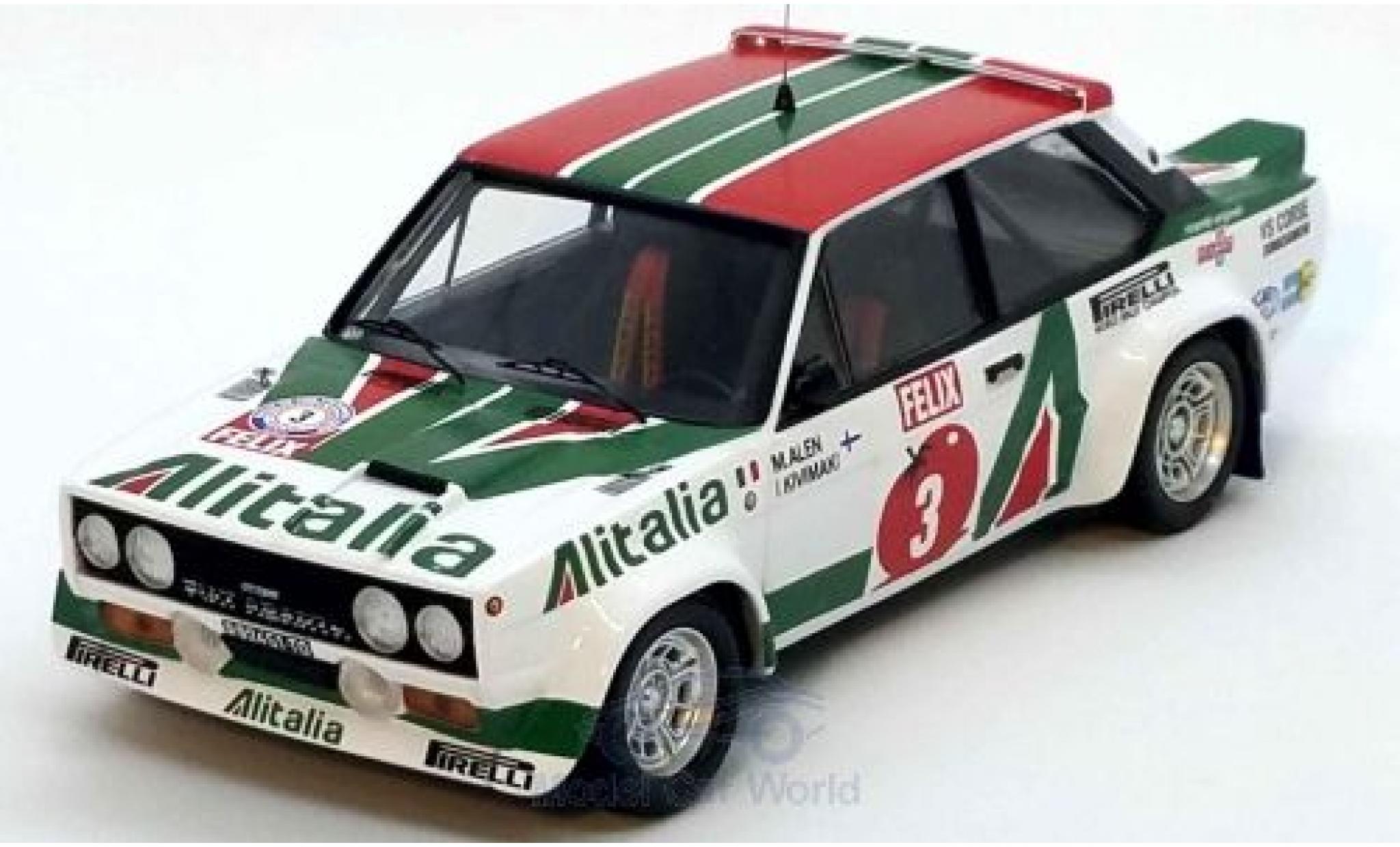 Fiat 131 1/43 Trofeu Abarth No.3 Alitalia Rallye WM 1000 Lakes Rallye 1978 M.Alen/I.Kivim&auml;ki modelauto