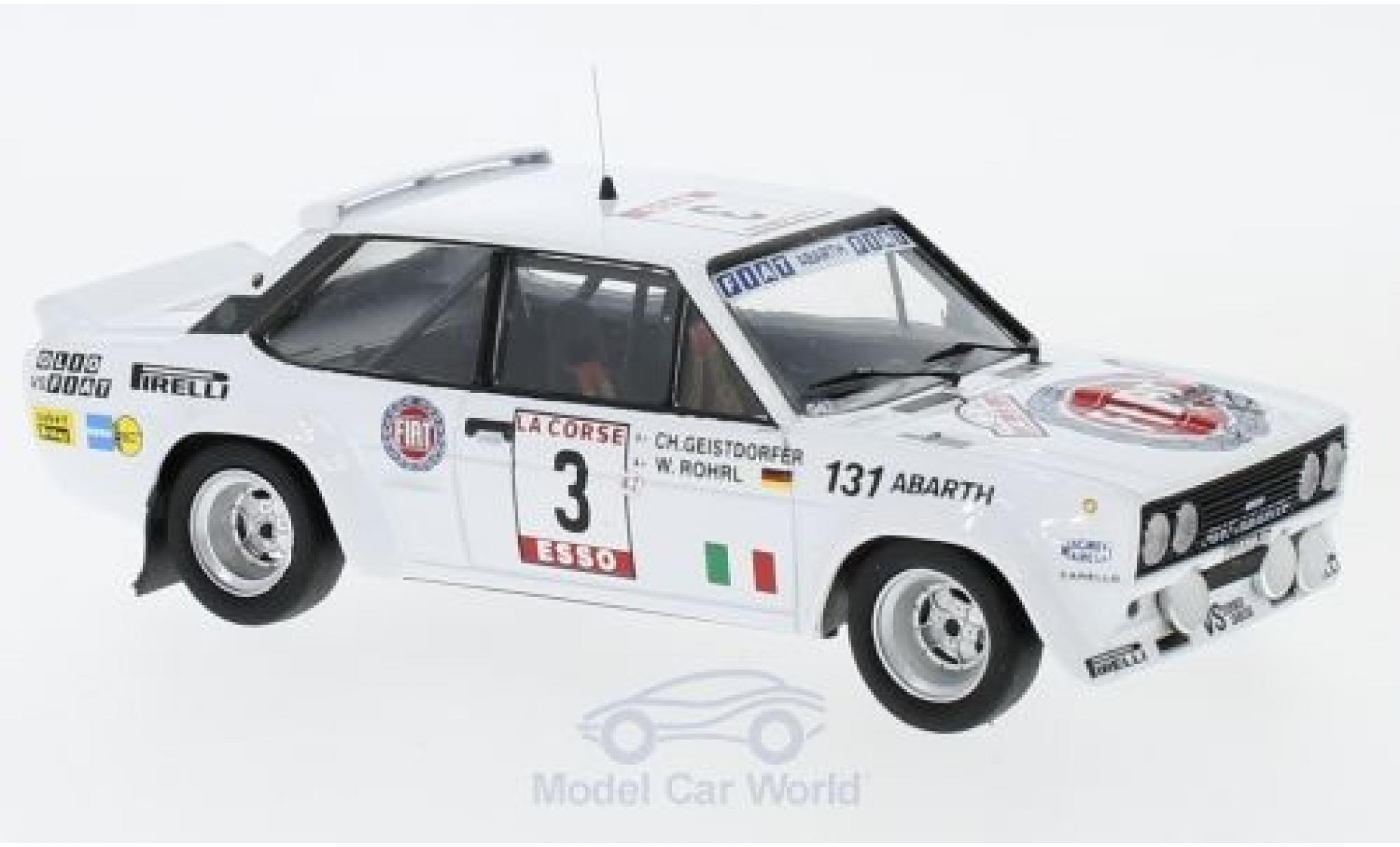 Fiat 131 1/43 Trofeu Abarth No.3 Rallye Tour de Corse 1980 W.R&ouml;hrl/C.Geistd&ouml;rfer ohne Vitrine modelauto