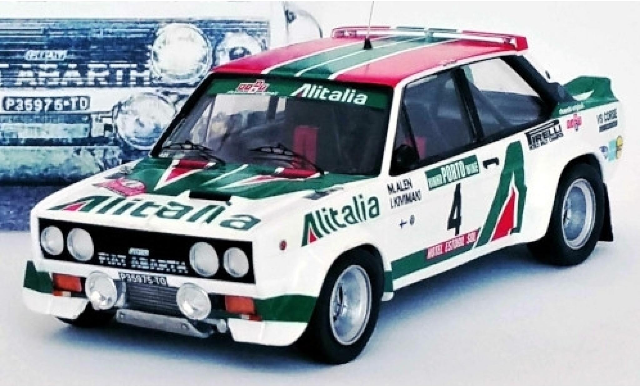Fiat 131 1/43 Trofeu Abarth No.4 VS Corse Olio Alitalia Rally Portugal 1978 Unfallfahrzeug M.Alen/I.Kivimaki modelauto