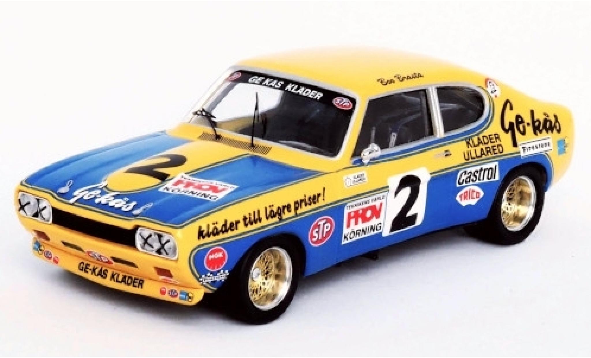 Ford Capri 1/43 Trofeu MkI 2600 RS No.2 Kinnekulle Ring 1973 B.Brasta modelauto