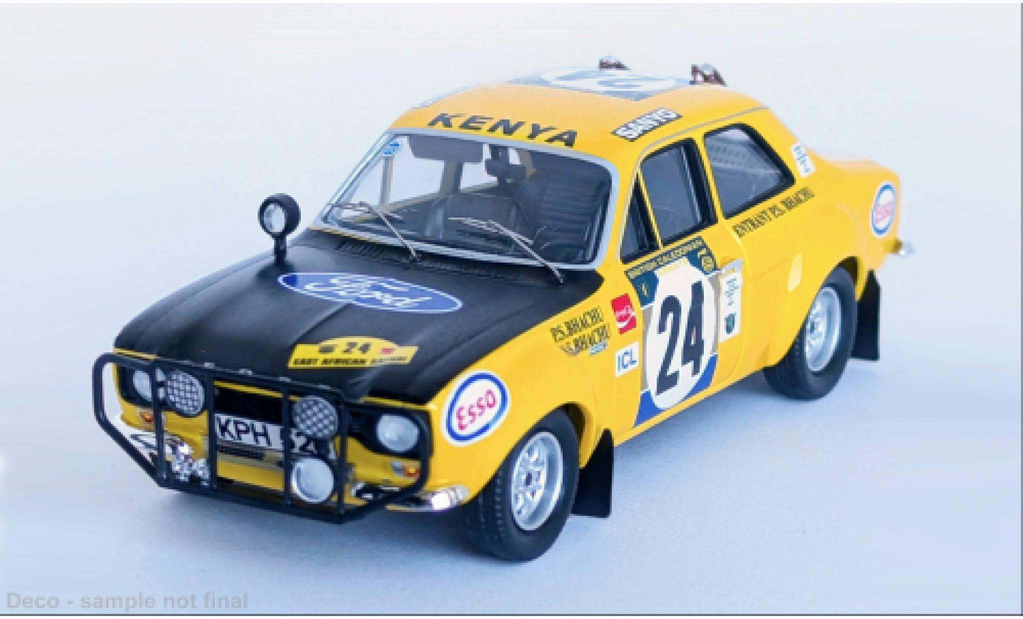 Ford Escort 1/43 Trofeu MK I East African Safari Rally 1973 #24 1:43 modelauto