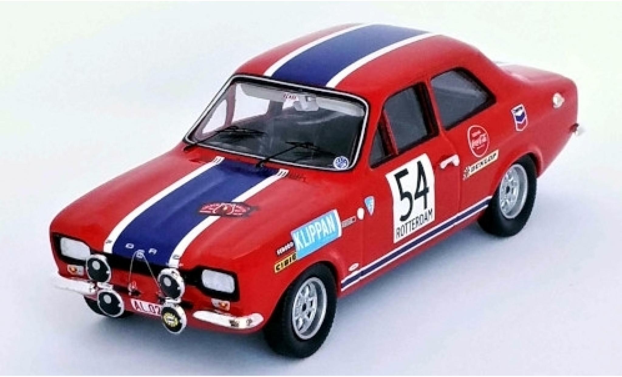 Ford Escort 1/43 Trofeu MK I RHD No.54 Tulpenrallye 1969 G.Staepelaere/A.Aerts modelauto