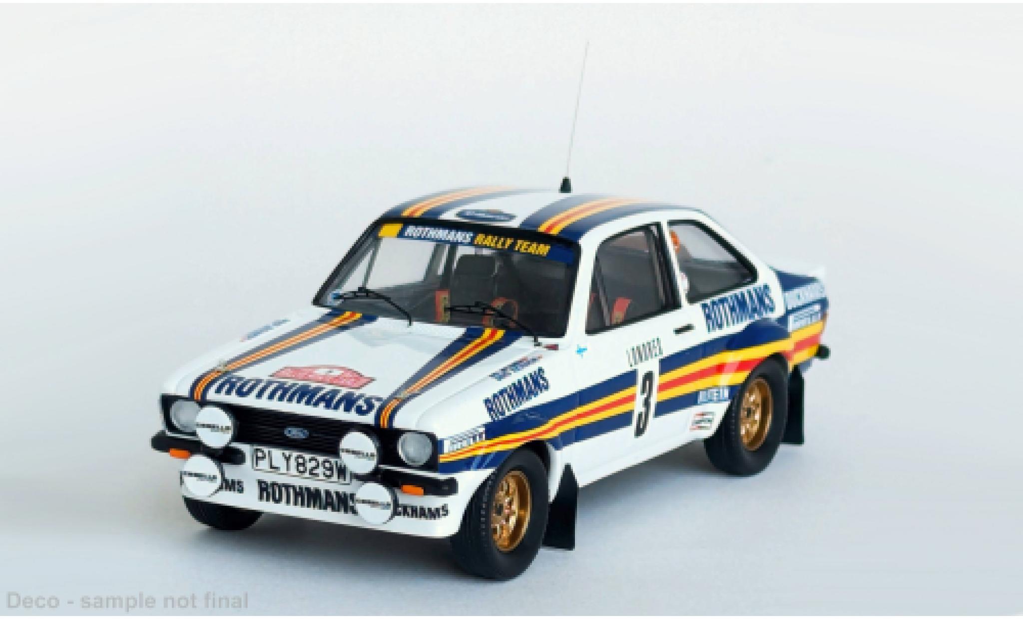 Ford Escort 1/43 Trofeu MK II Rally Monte Carlo 1981 #3 1:43 modelauto