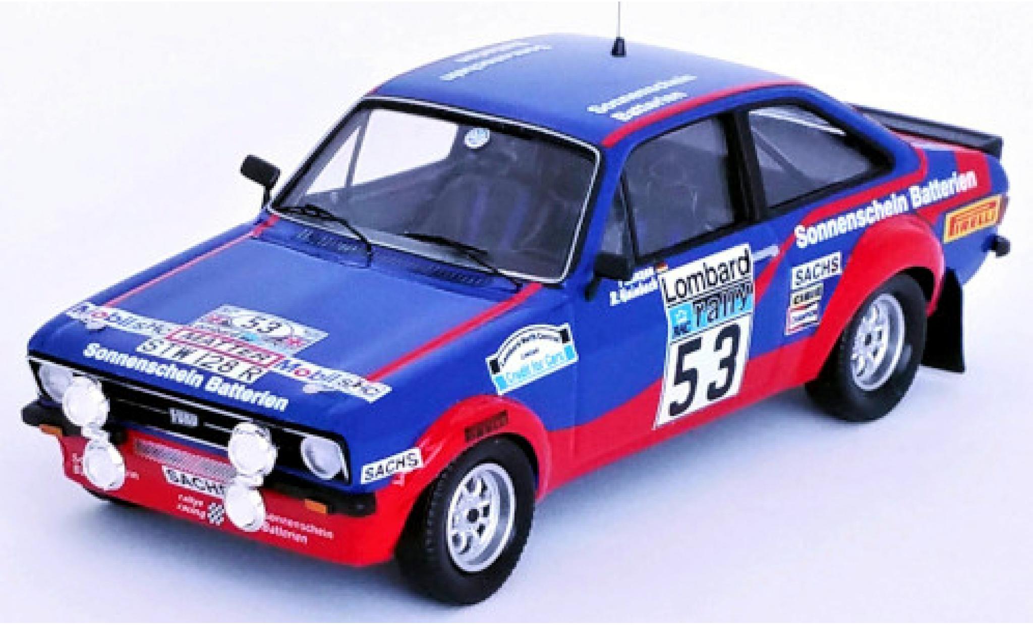 Ford Escort 1/43 Trofeu Mk II RS 1800 No.53 Sonnenschein Batterien Rallye WM RAC Rallye 1977 R.Hainbach/P.Linzen modelauto