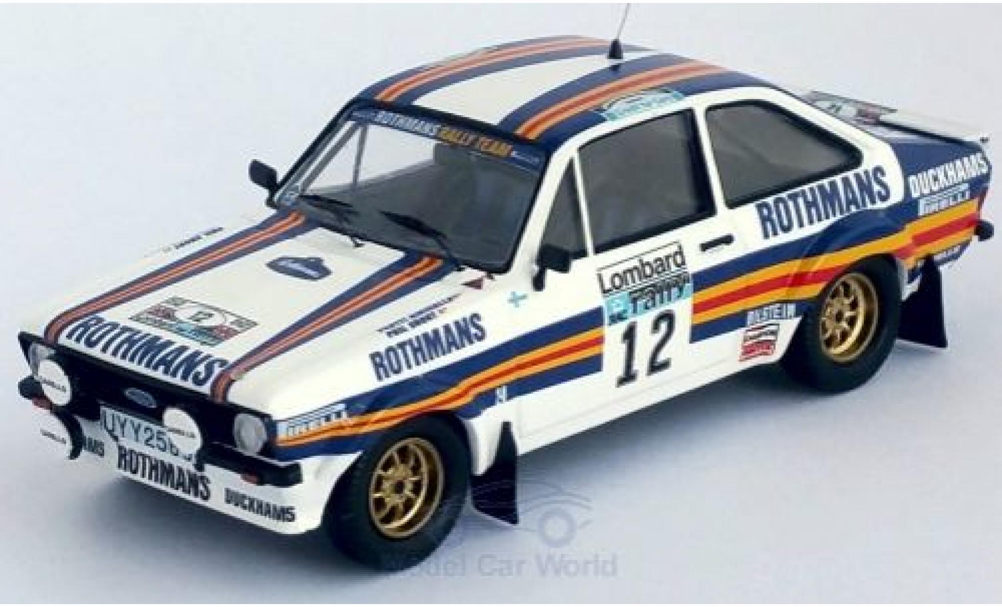 Ford Escort 1/43 Trofeu MK II RS No.12 Rothmans Rally Team Rothmans Rallye WM RAC Rallye 1981 P.Airikkala/P.Short modelauto