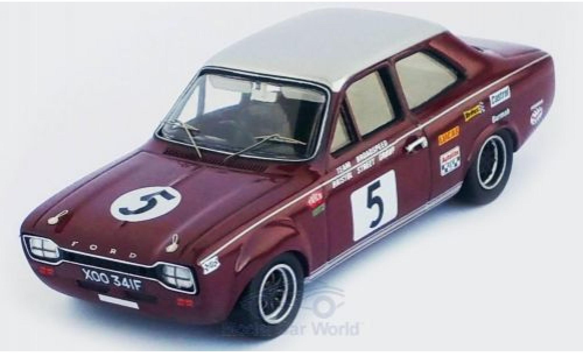 Ford Escort 1/43 Trofeu MKI 1300 GT RHD No.5 Trophee de LAvenir Zolder 1968 Y.Fontaine modelauto
