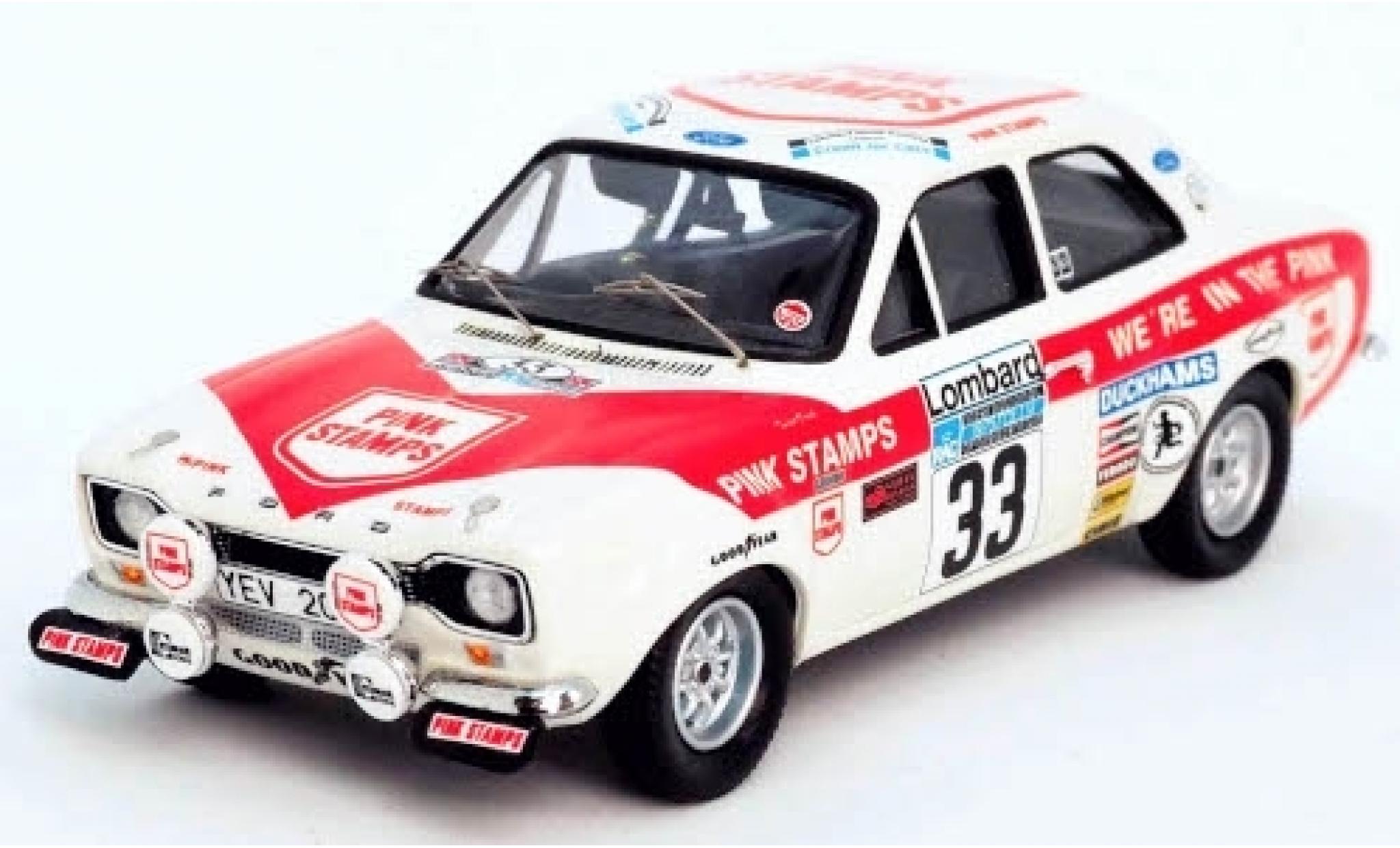 Ford Escort 1/43 Trofeu MkI RHD No.33 Pink Stamps Rally WM RAC Rally 1975 N.Rockey/D.Tucker modelauto