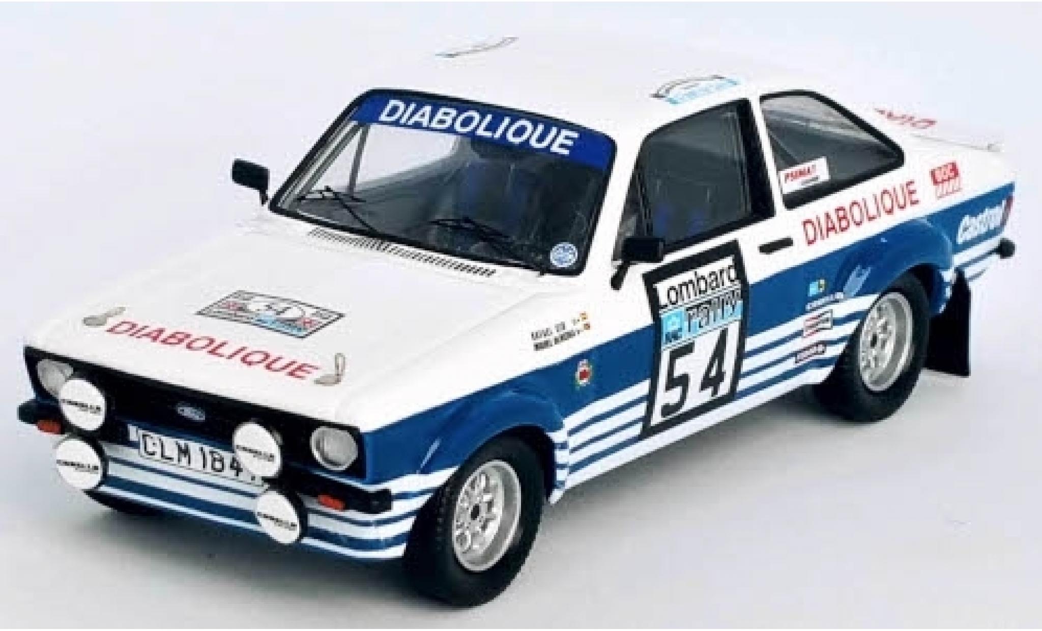 Ford Escort 1/43 Trofeu MkII RS 1800 No.54 Diabolique Rallye WM RAC Rallye 1980 R.Cid/M.Oliveira modelauto