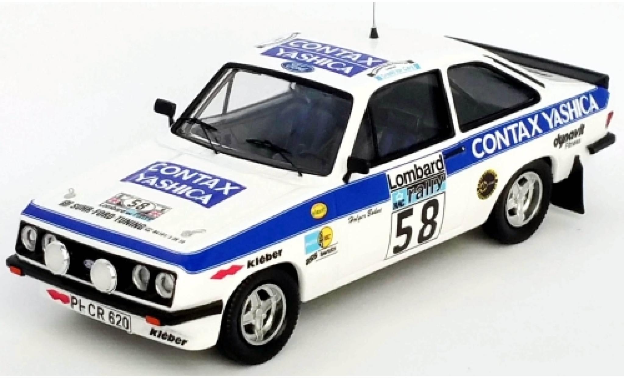 Ford Escort 1/43 Trofeu MKII RS 2000 No.58 Contax Yashica Rallye WM RAC Rallye 1978 H.Bohne/P.Diekmann modelauto