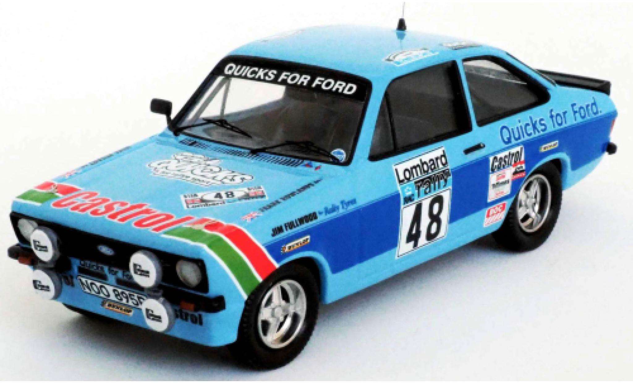 Ford Escort 1/43 Trofeu MkII RS 2000 RHD No.48 Quicks Team Castrol Quicks for Rallye WM RAC Rally 1980 M.Stuart/F.Rowlands modelauto