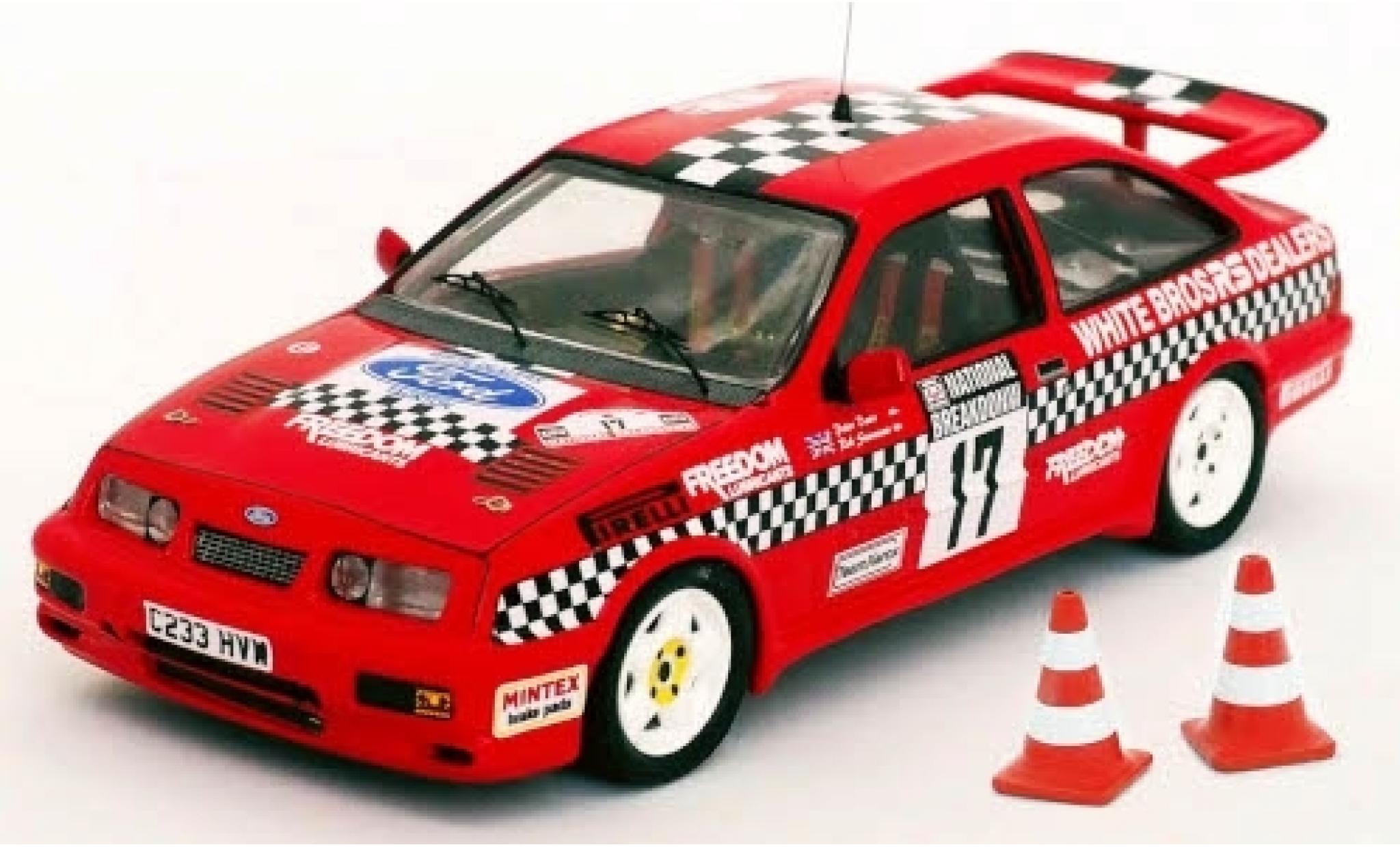 Ford Sierra 1/43 Trofeu RS Cosworth RHD No.17 National Stationwagendown Rally 1987 avec Pyl&ocirc;nes R.Stoneman/P.Davis modelauto