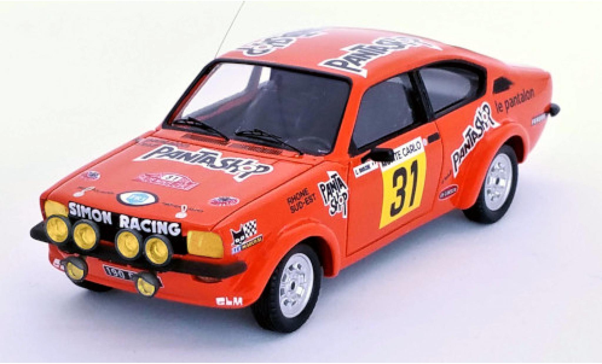 Opel Kadett 1/43 Trofeu GT/E No.31 Pantashop Rallye WM Rally Monte Carlo 1978 C.Dorche/J.B.Vieu modelauto