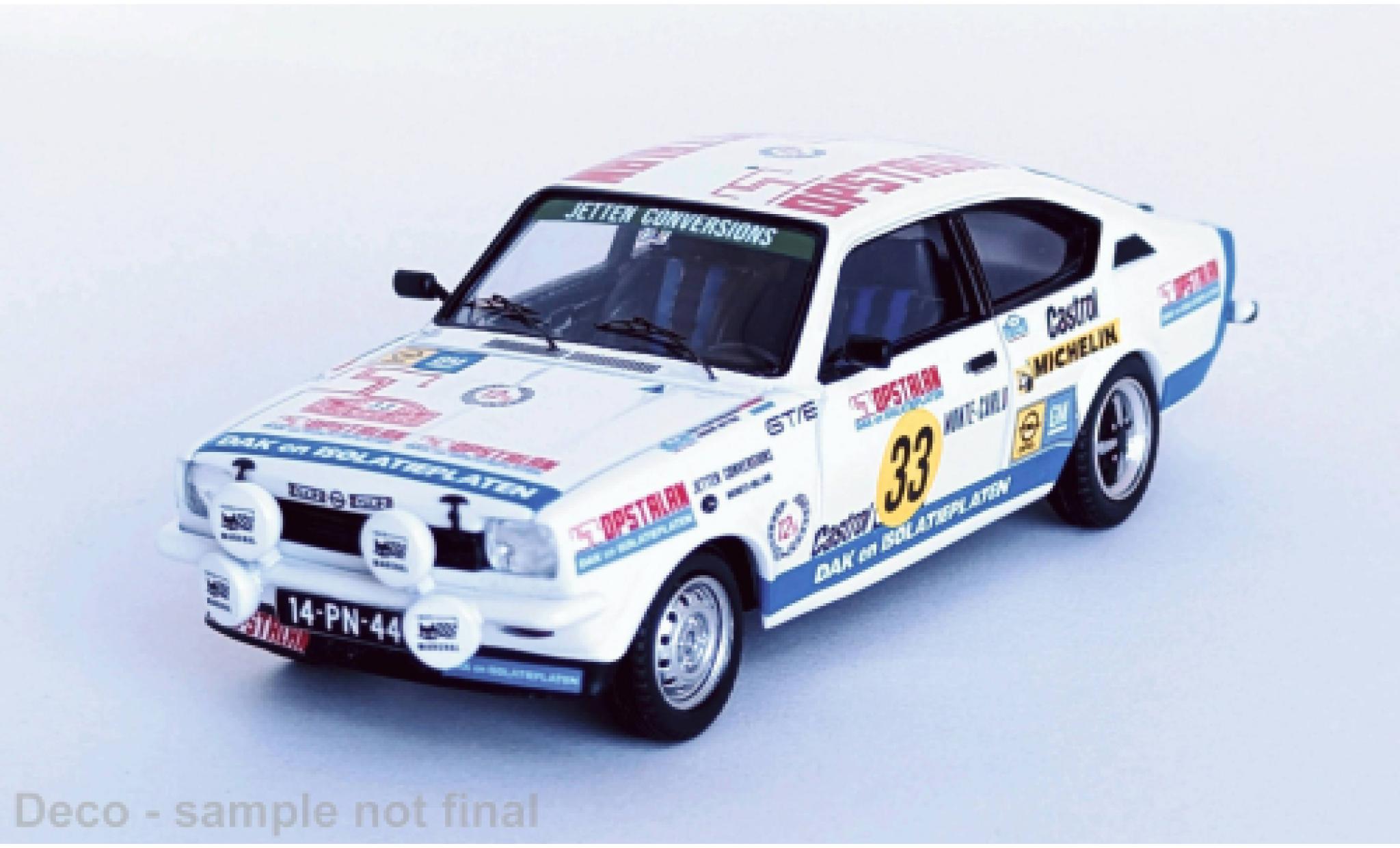 Opel Kadett 1/43 Trofeu GT/E Rally Monte Carlo 1978 #33 1:43 modelauto