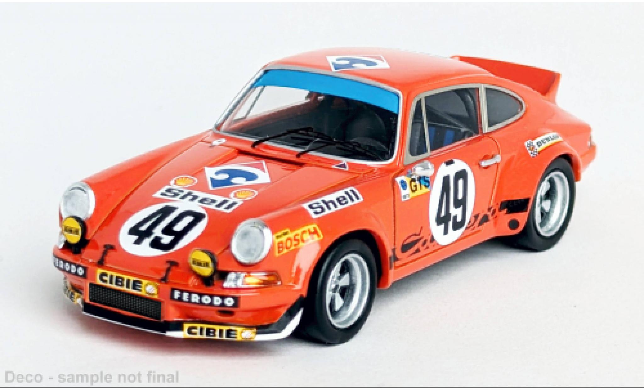 Porsche 911 1/43 Trofeu Carrera RSR 24h Le Mans 1973 #49 1:43 modelauto