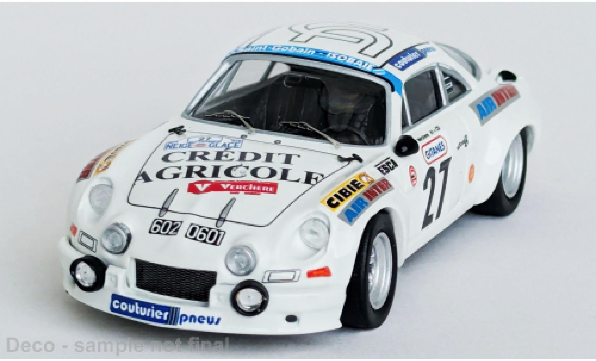 Alpine A110 1/43 Trofeu Renault Crit&eacute;rium Neige et Glace 1976 #27 1:43 modelauto