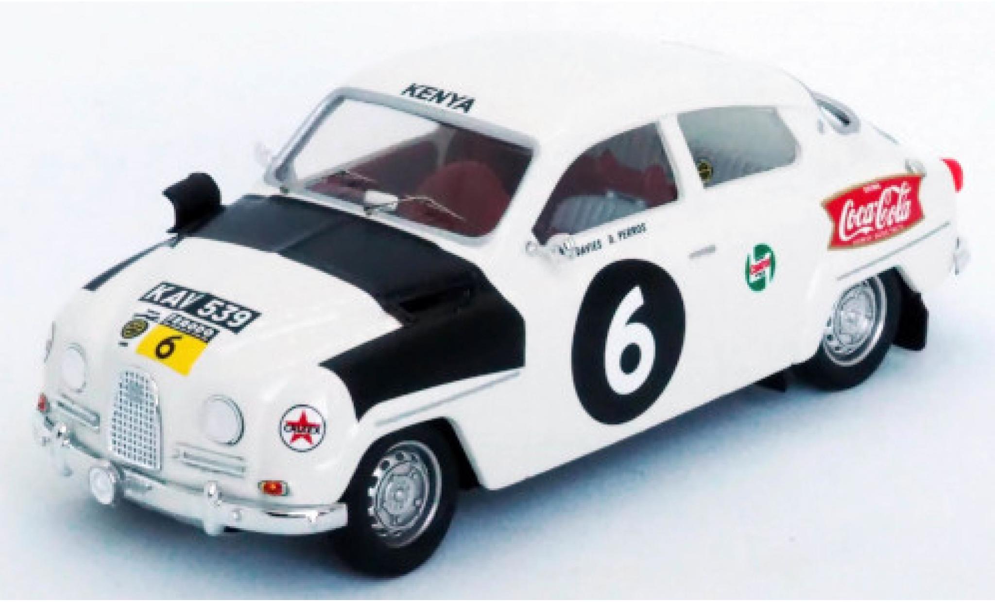 Saab 96 1/43 Trofeu RHD No.6 East African Safari Rally 12 J.A.Davies/D.Perros modelauto