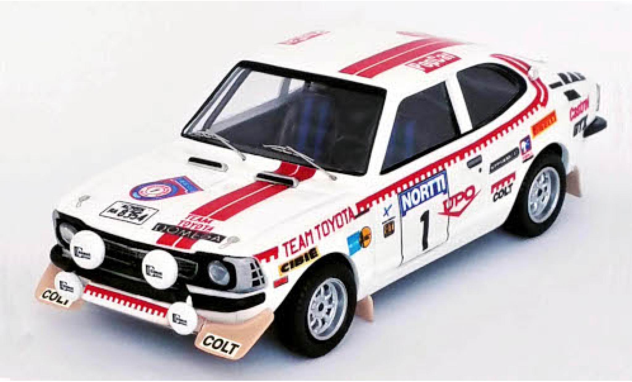 Toyota Corolla 1/43 Trofeu Levin No.1 Rallye WM 1000 Lakes Rallye 1975 H.Mikkola/A.Aho modelauto