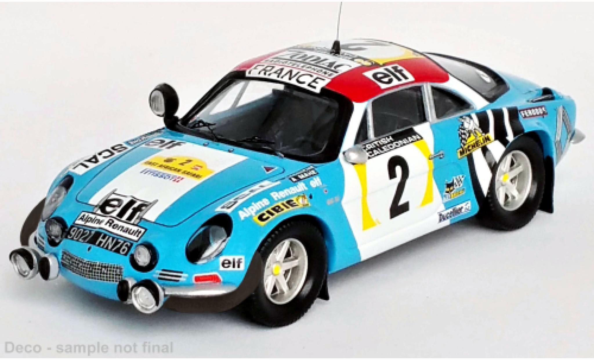 Alpine A110 1/43 Trofeu Renault No.2 Rallye WM Safari Rallye 1974 modelauto