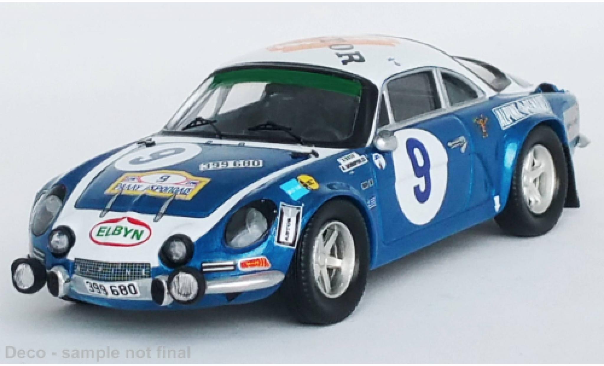 Alpine A110 1/43 Trofeu Renault No.9 Rallye WM Rallye Acropolis 1975 modelauto