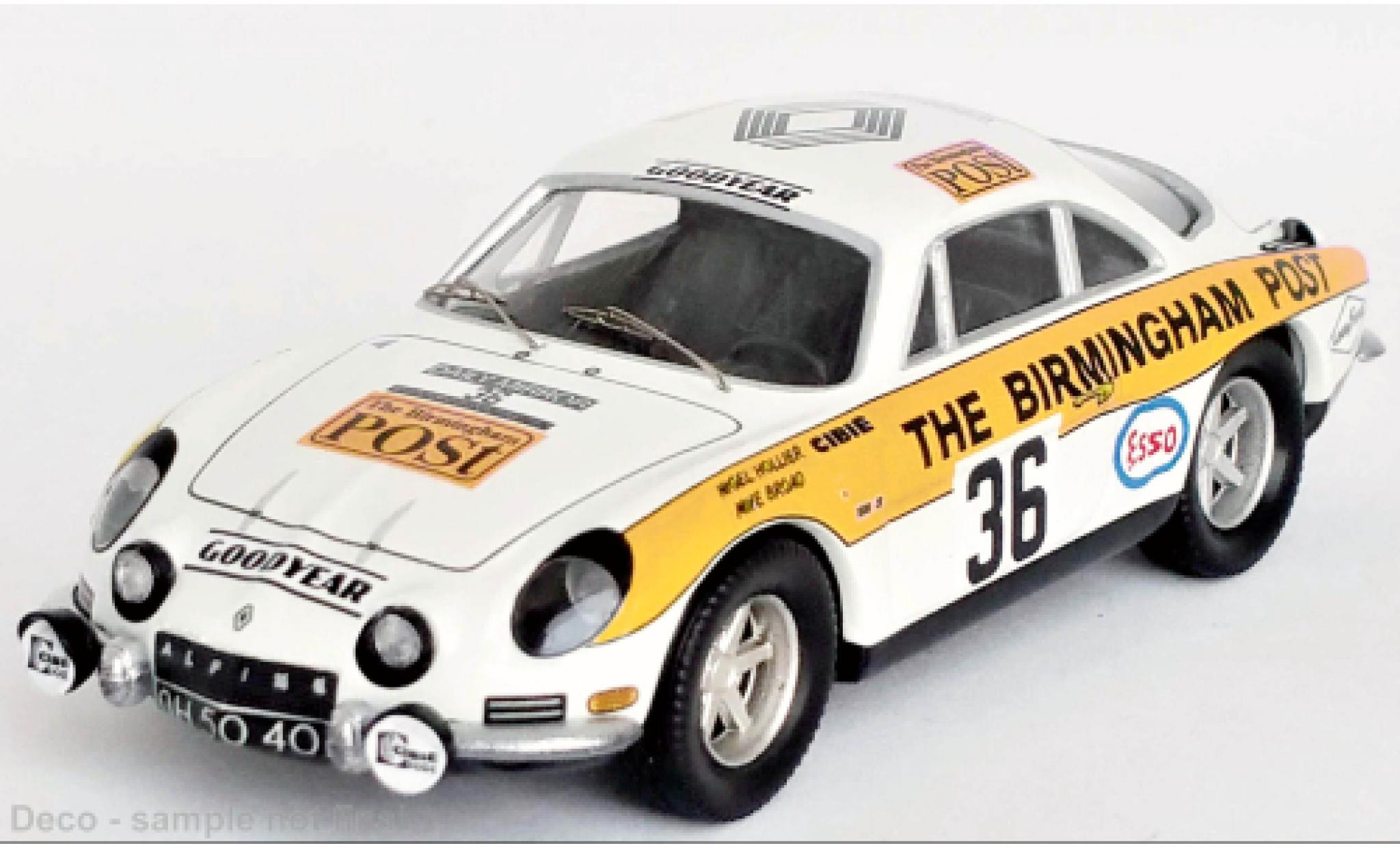 Alpine A110 1/43 Trofeu Renault RHD No.36 RAC Rallye 1971 modelauto
