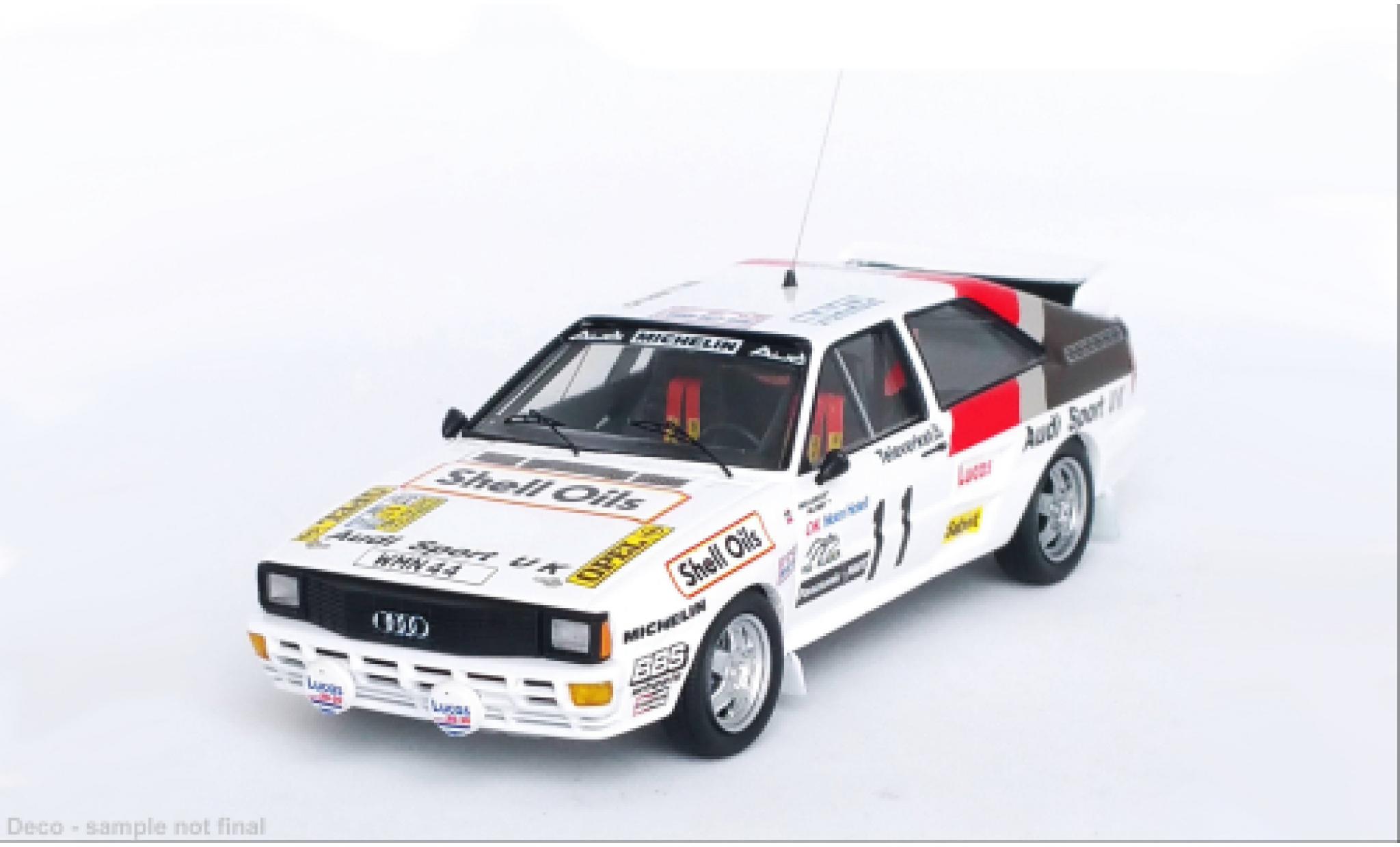 Audi Quattro 1/43 Trofeu No.11 Rallye WM Rallye Su&egrave;de 1985 modelauto
