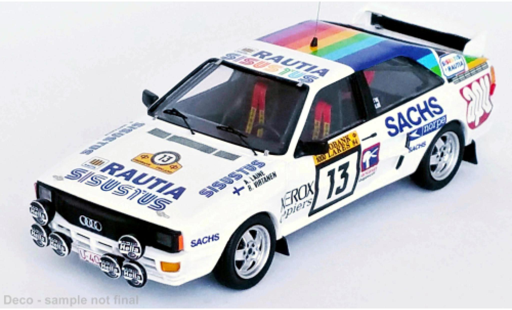 Audi Quattro 1/43 Trofeu No.13 Rallye WM 1000 Lakes Rallye 1984 modelauto