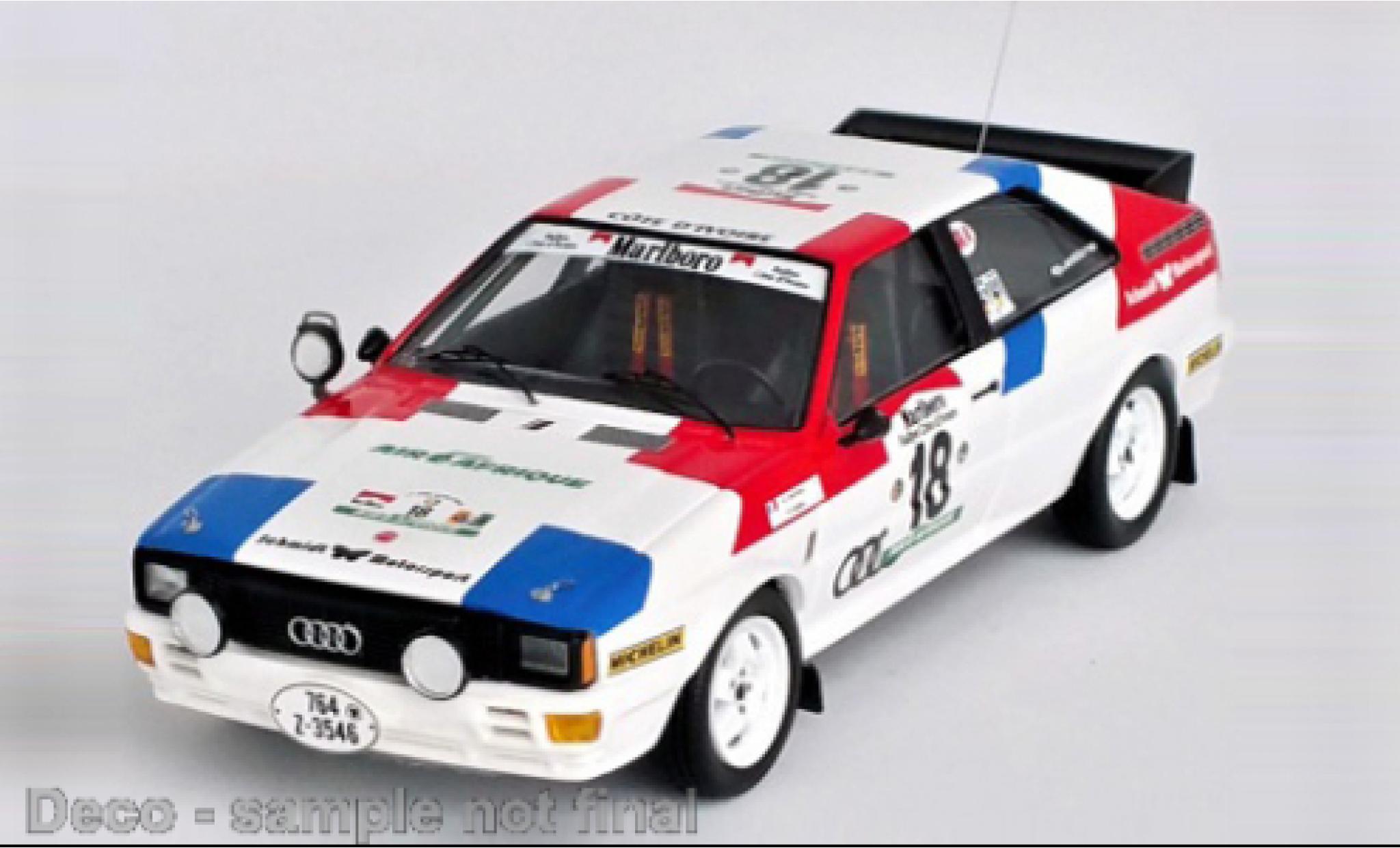 Audi Quattro 1/43 Trofeu No.18 Rallye WM Rallye Bandama 1981 modelauto