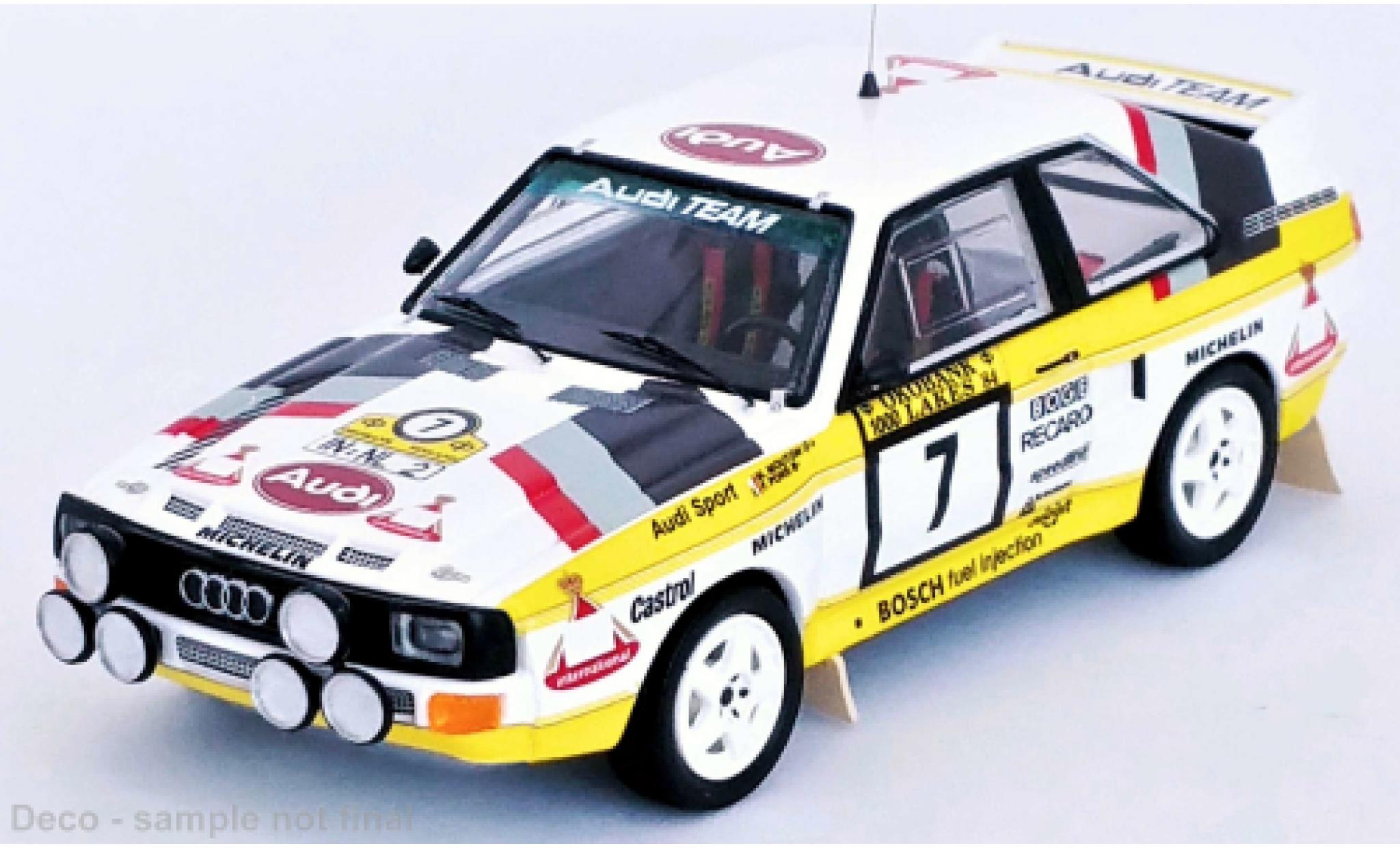 Audi Sport Quattro 1/43 Trofeu Sport quattro No.7 Team Rallye WM 1000 Lakes Rallye 1984 modelauto