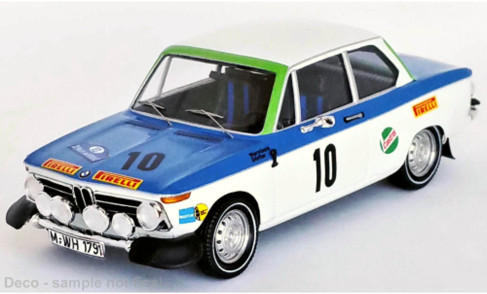 Bmw 2002 1/43 Trofeu ti No.10 Rallye Acropolis 1972 modelauto