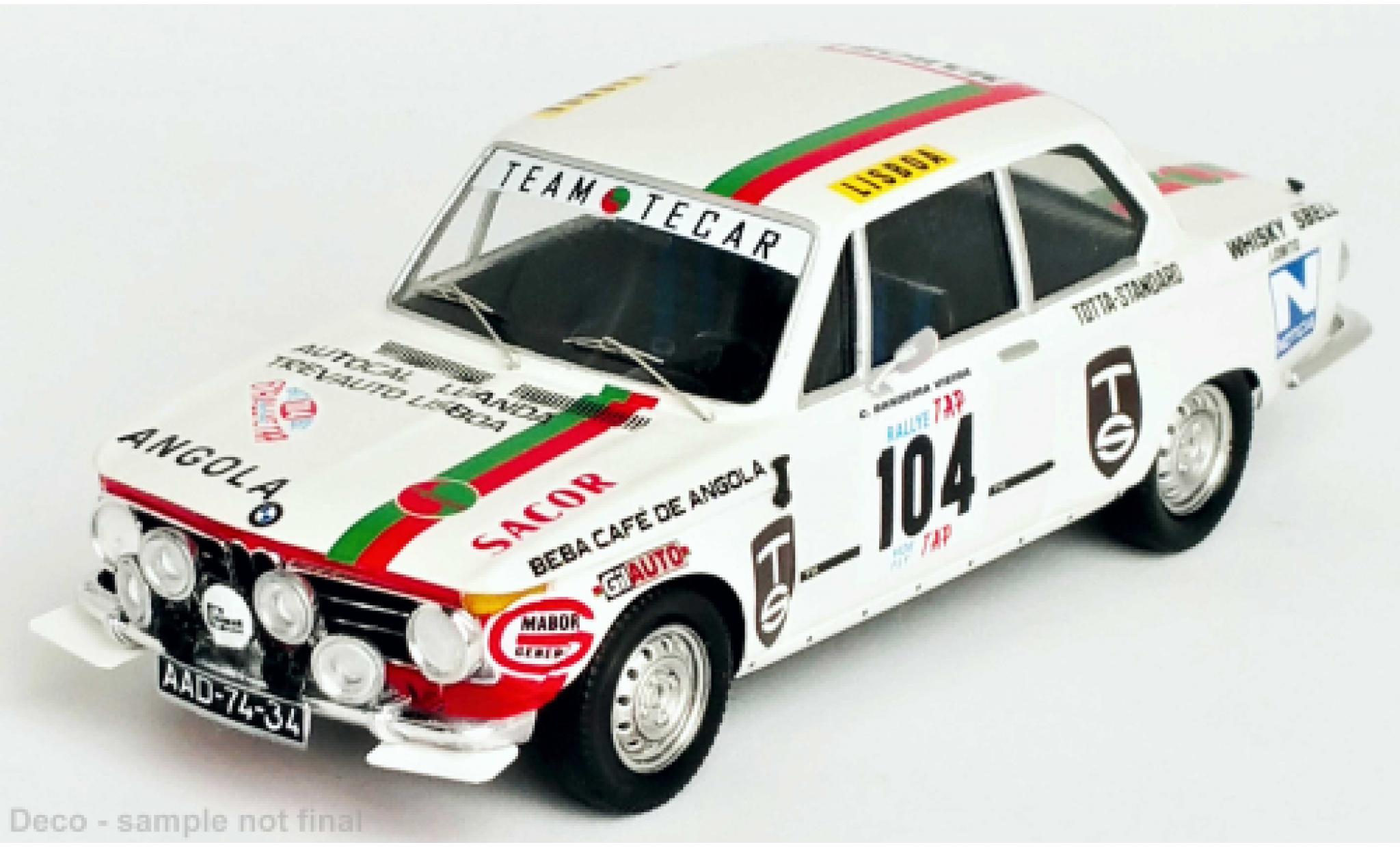 Bmw 2002 1/43 Trofeu Ti No.104 Rallye Portugal 1972 modelauto