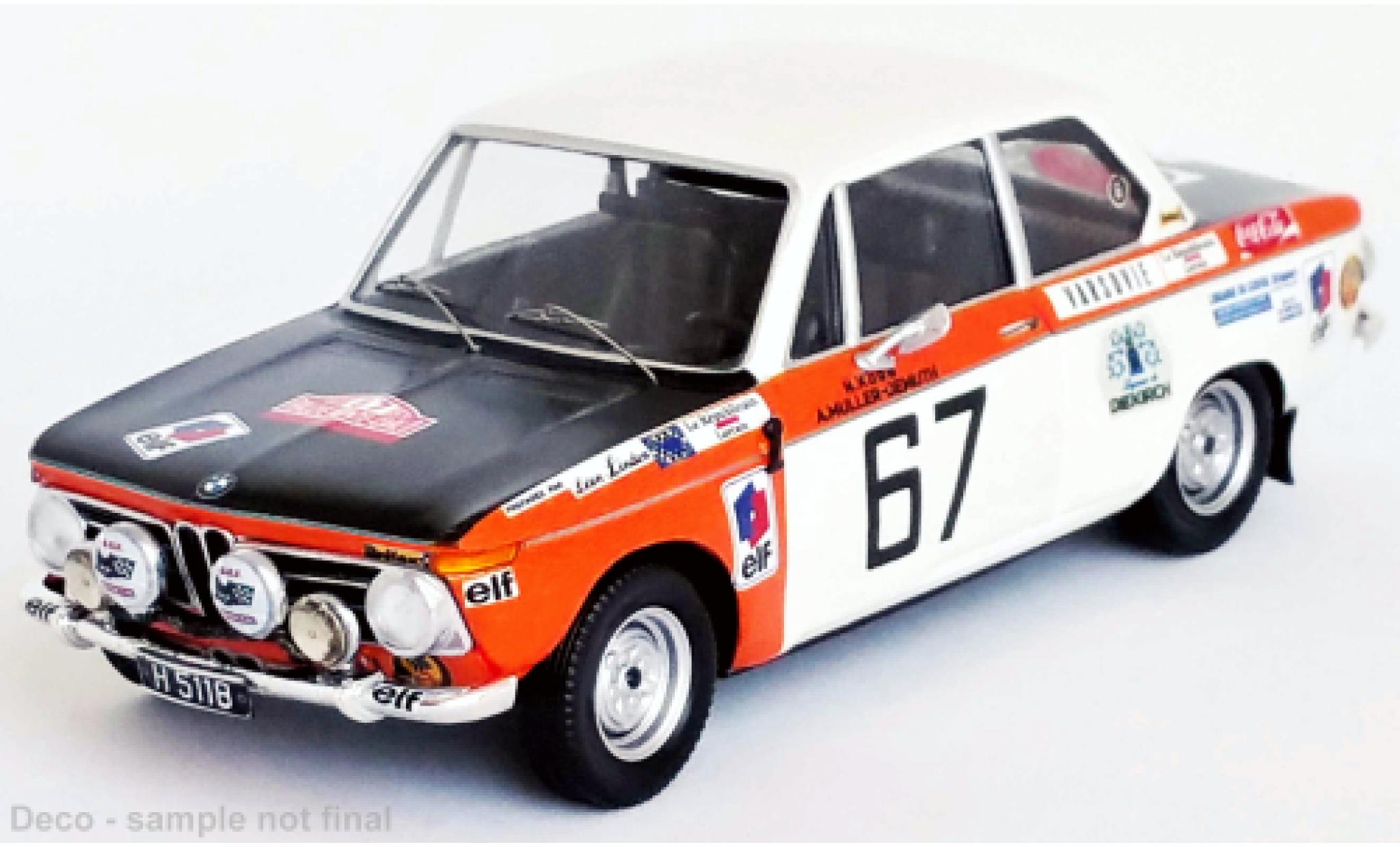 Bmw 2002 1/43 Trofeu ti No.67 Rallye Monte Carlo 1972 modelauto