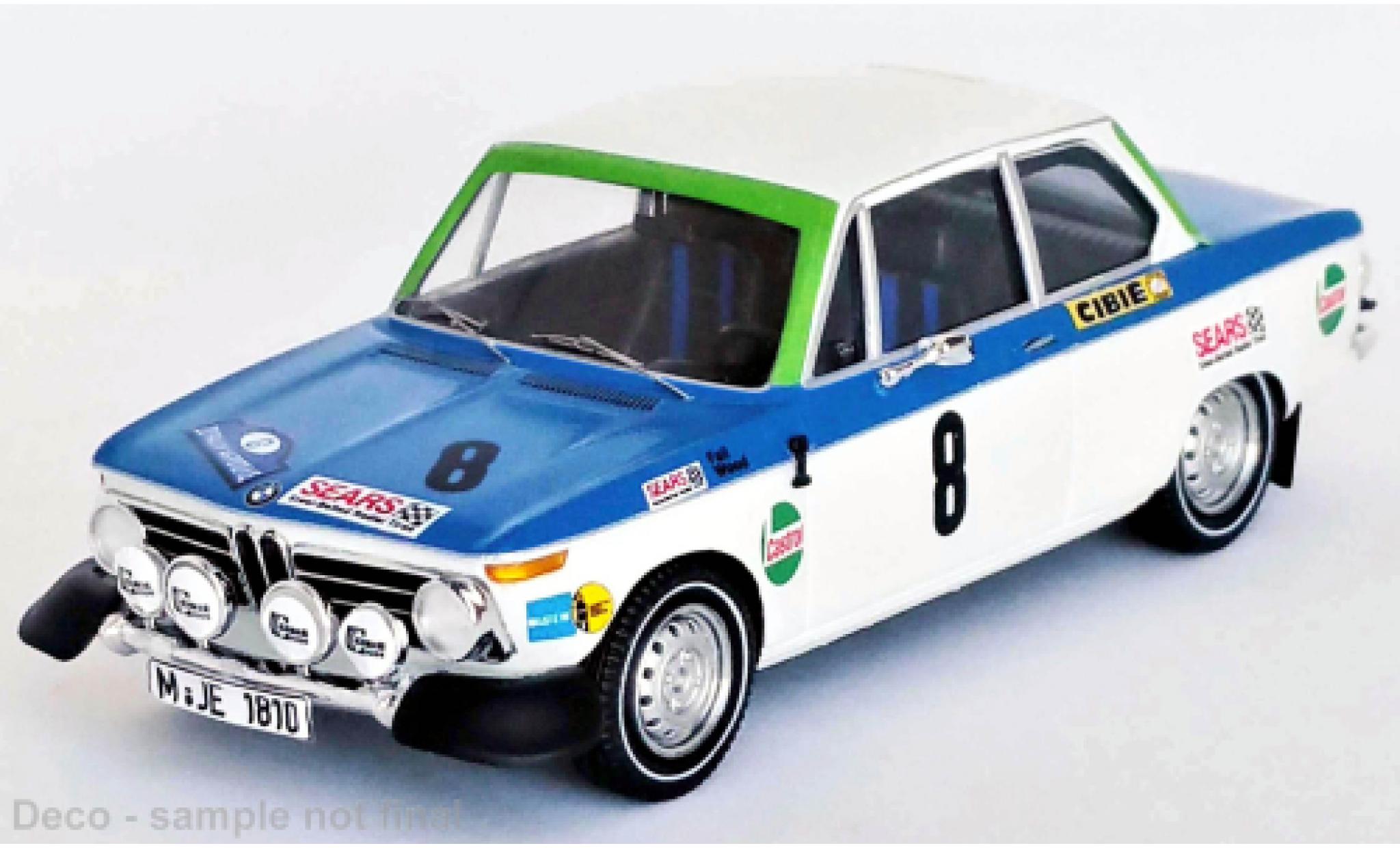 Bmw 2002 1/43 Trofeu ti No.8 Rallye Acropolis 1972 modelauto
