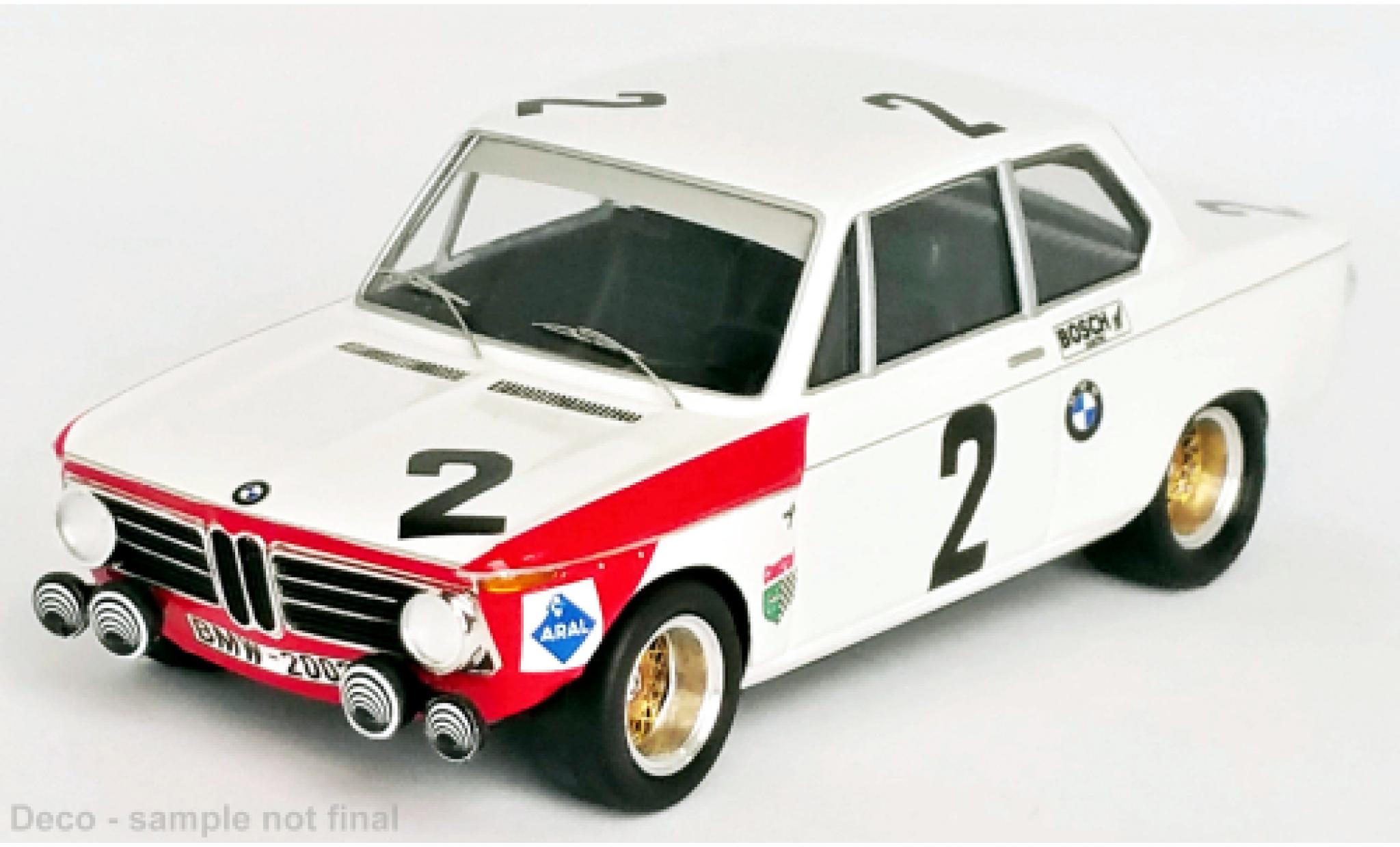 Bmw 2002 1/43 Trofeu tiK No.2 24h Spa 1969 modelauto