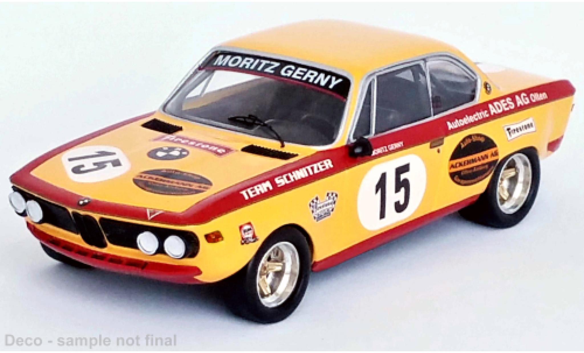 Bmw 2800 1/43 Trofeu CS (E9) No.15 4h Monza 1973 modelauto