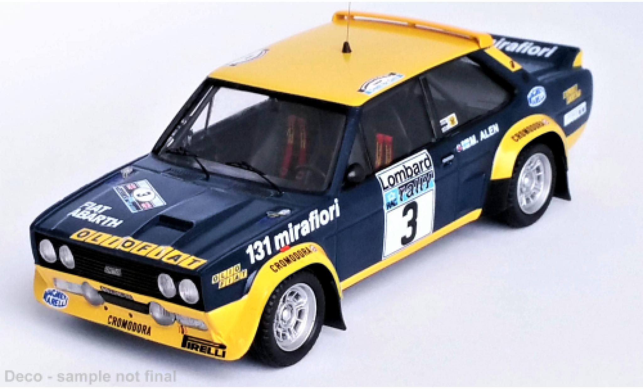 Fiat 131 1/43 Trofeu Abarth No.3 Olio Rallye WM RAC Rallye 1976 modelauto