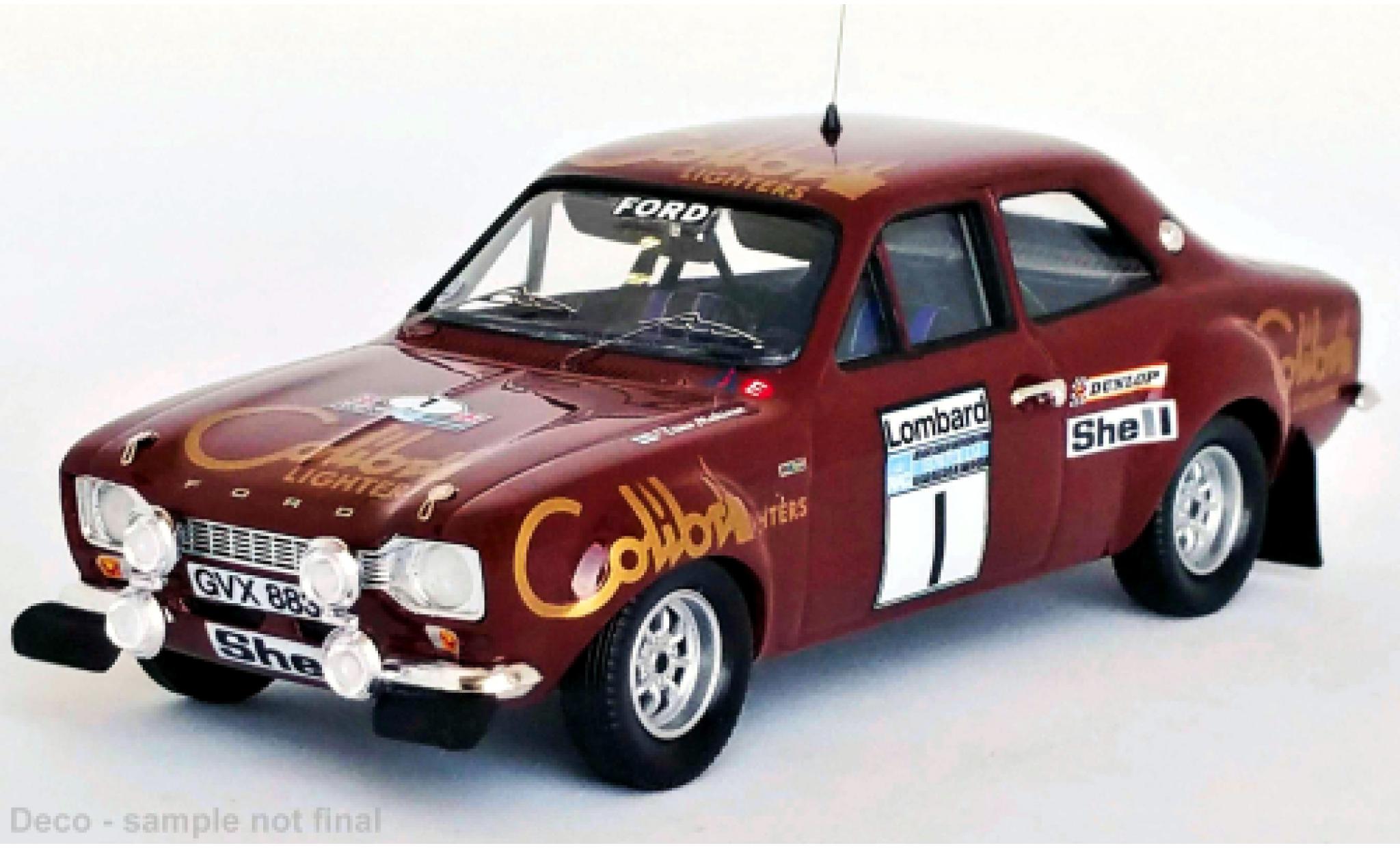 Ford Escort 1/43 Trofeu MK I RS 1600 No.1 Colibri Lighters Rallye WM RAC Rallye 1974 modelauto