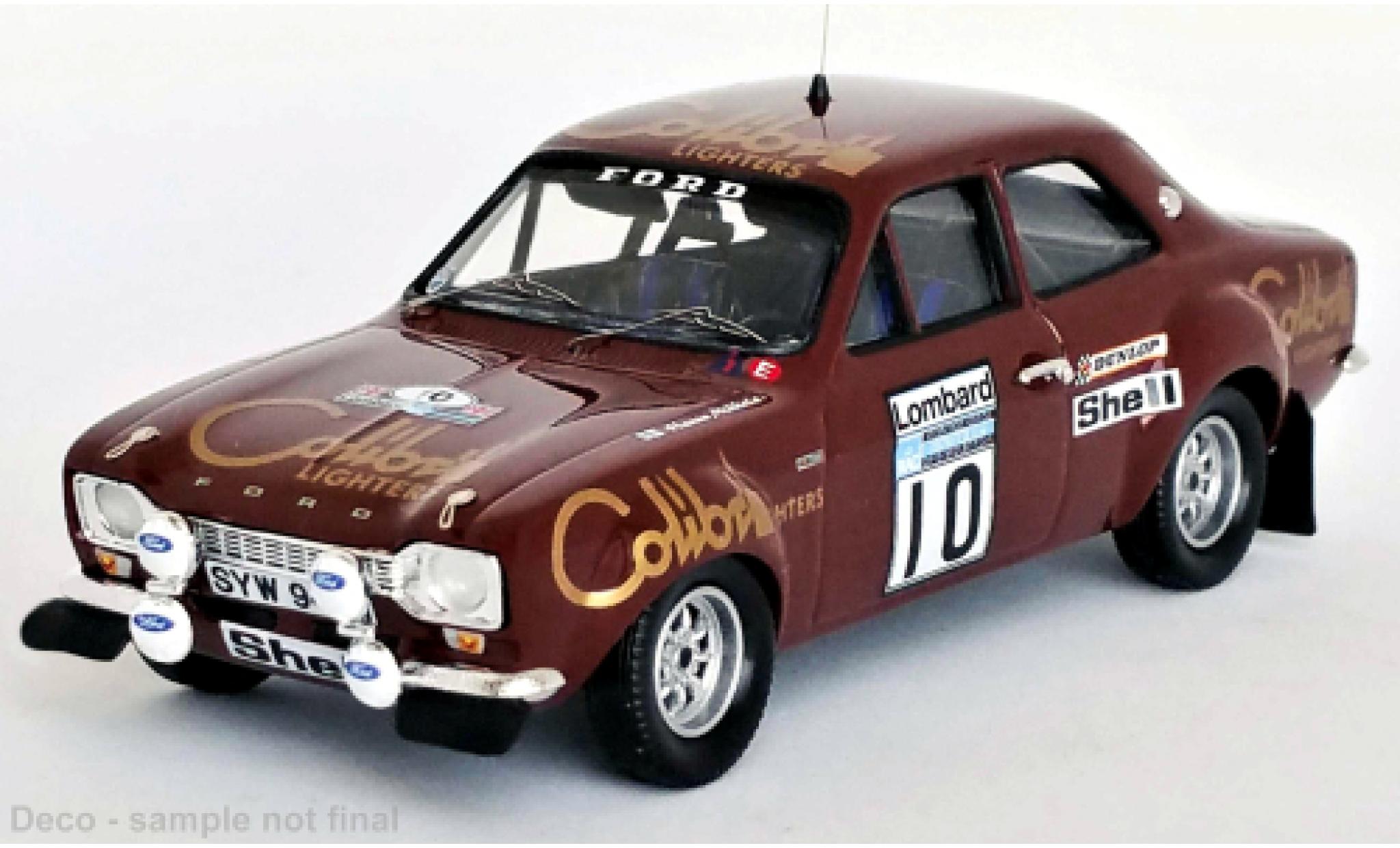 Ford Escort 1/43 Trofeu MK I RS 1600 No.10 Colibri Lighters Rallye WM RAC Rallye 1974 modelauto