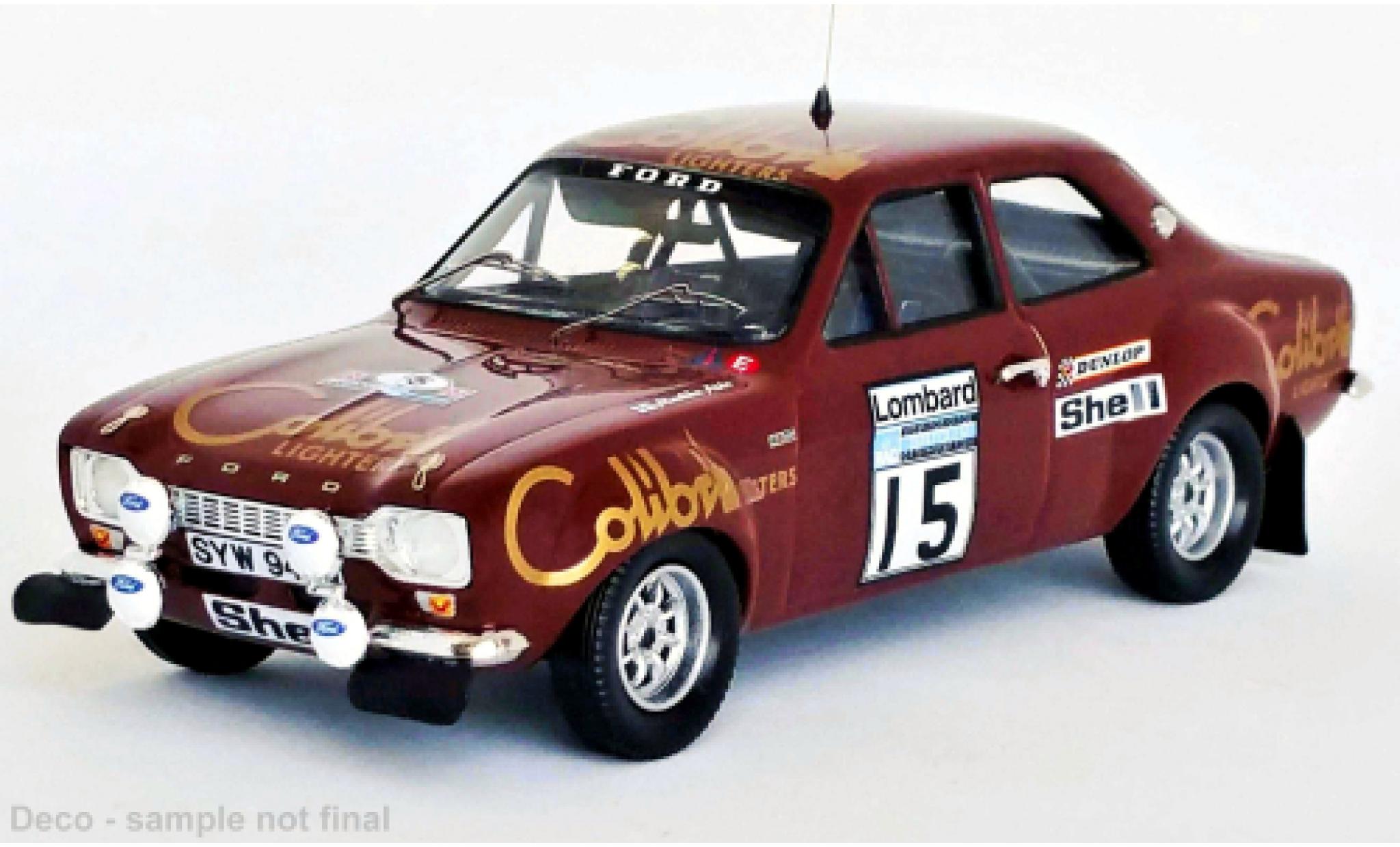 Ford Escort 1/43 Trofeu MK I RS 1600 No.15 Colibri Lighters Rallye WM RAC Rallye 1974 modelauto