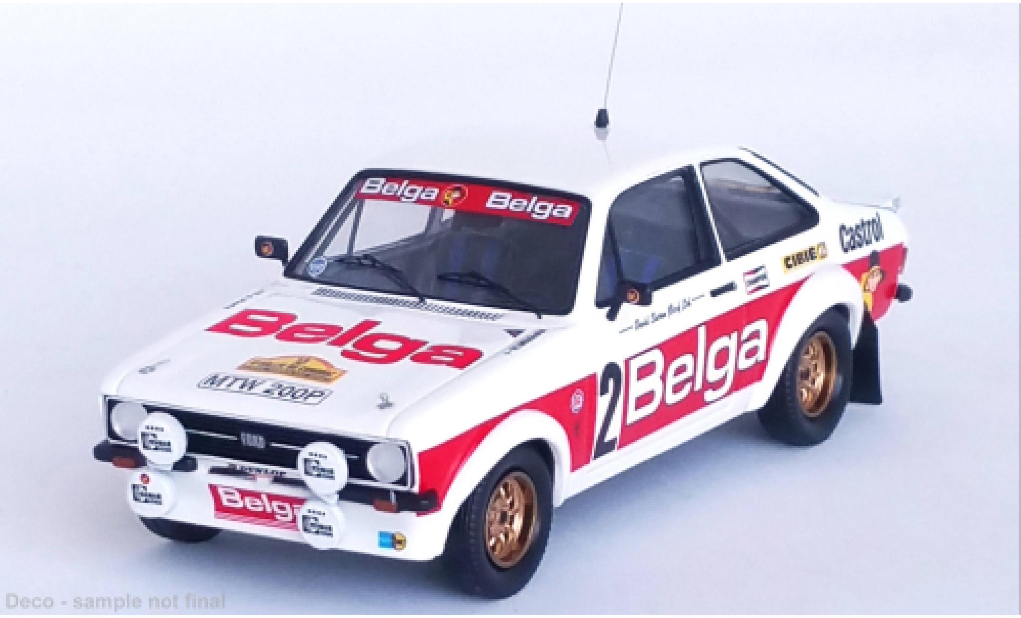 Ford Escort 1/43 Trofeu Mk II RS 1800 No.2 Belga Rallye Condroz 1979 modelauto