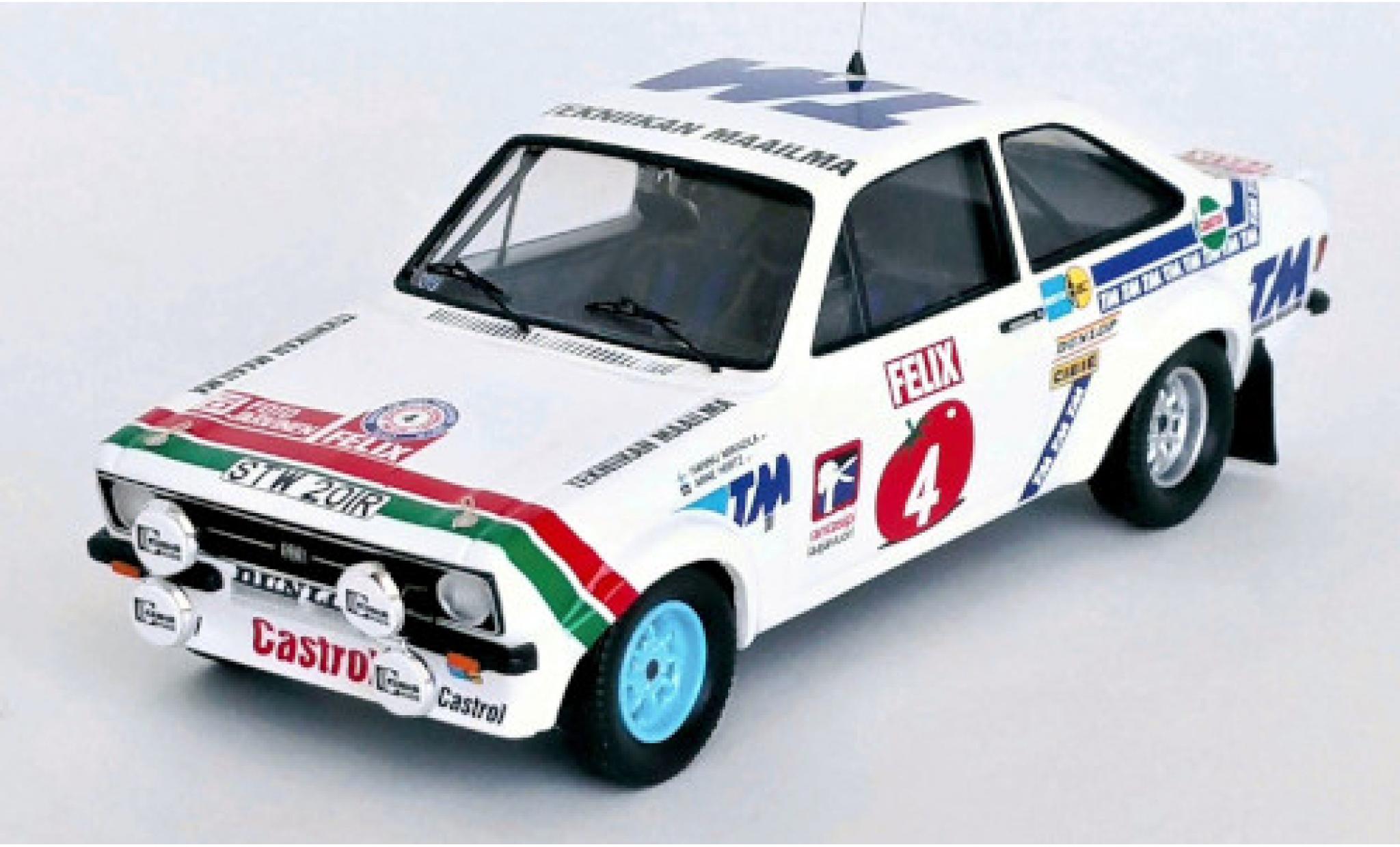 Ford Escort 1/43 Trofeu Mk II RS 1800 No.4 Rallye WM 1000 Lakes Rallye 1978 modelauto