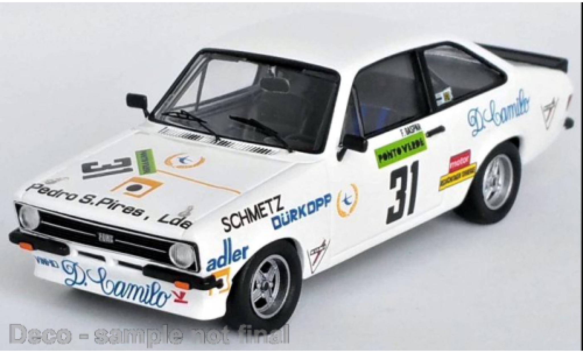 Ford Escort 1/43 Trofeu MK II RS 2000 No.31 Vila do Conde 1981 modelauto