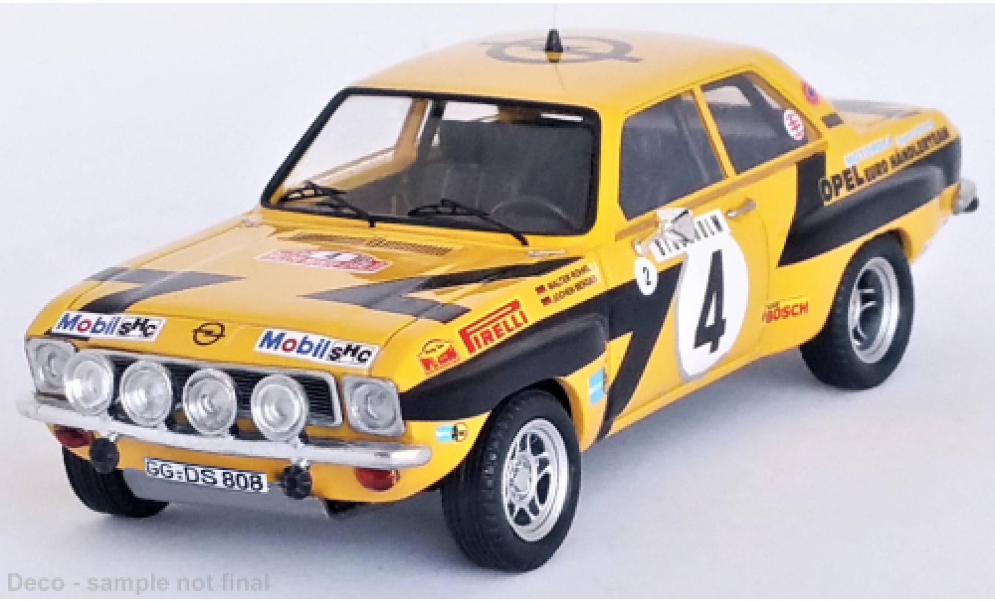 Opel Ascona 1/43 Trofeu A No.4 Euro H&auml;ndler Team Rallye WM Rallye Monte Carlo 1975 modelauto