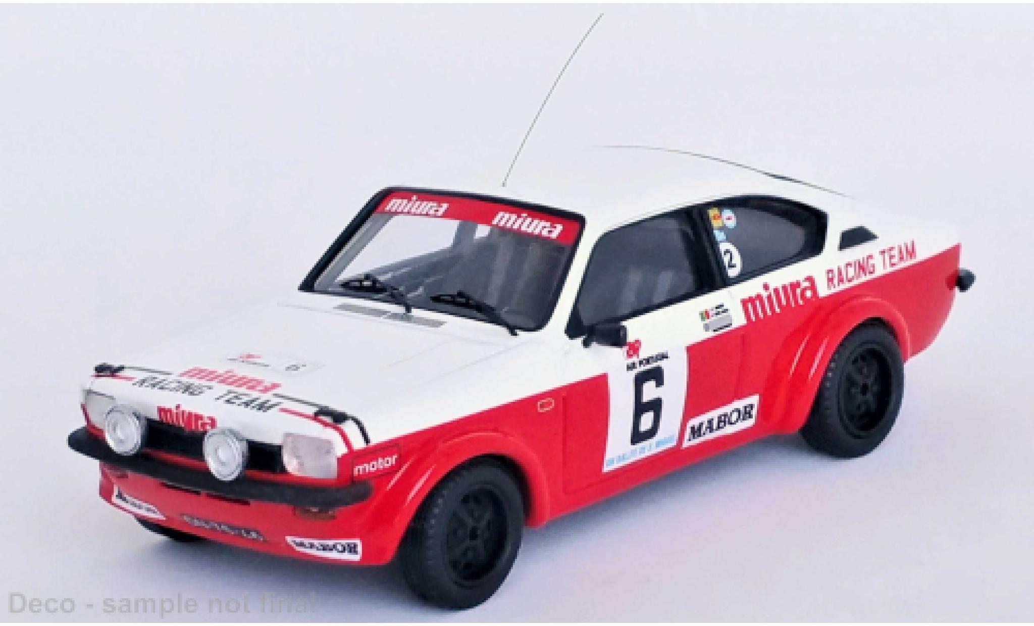 Opel Kadett 1/43 Trofeu C GT/E No.6 Miura Racing Team Rally Azores 1979 modelauto
