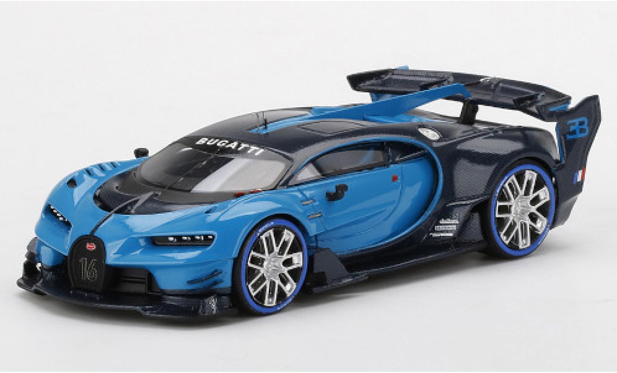 Bugatti Vision 1/43 TrueScale Miniatures Gran Turismo blauw modelauto