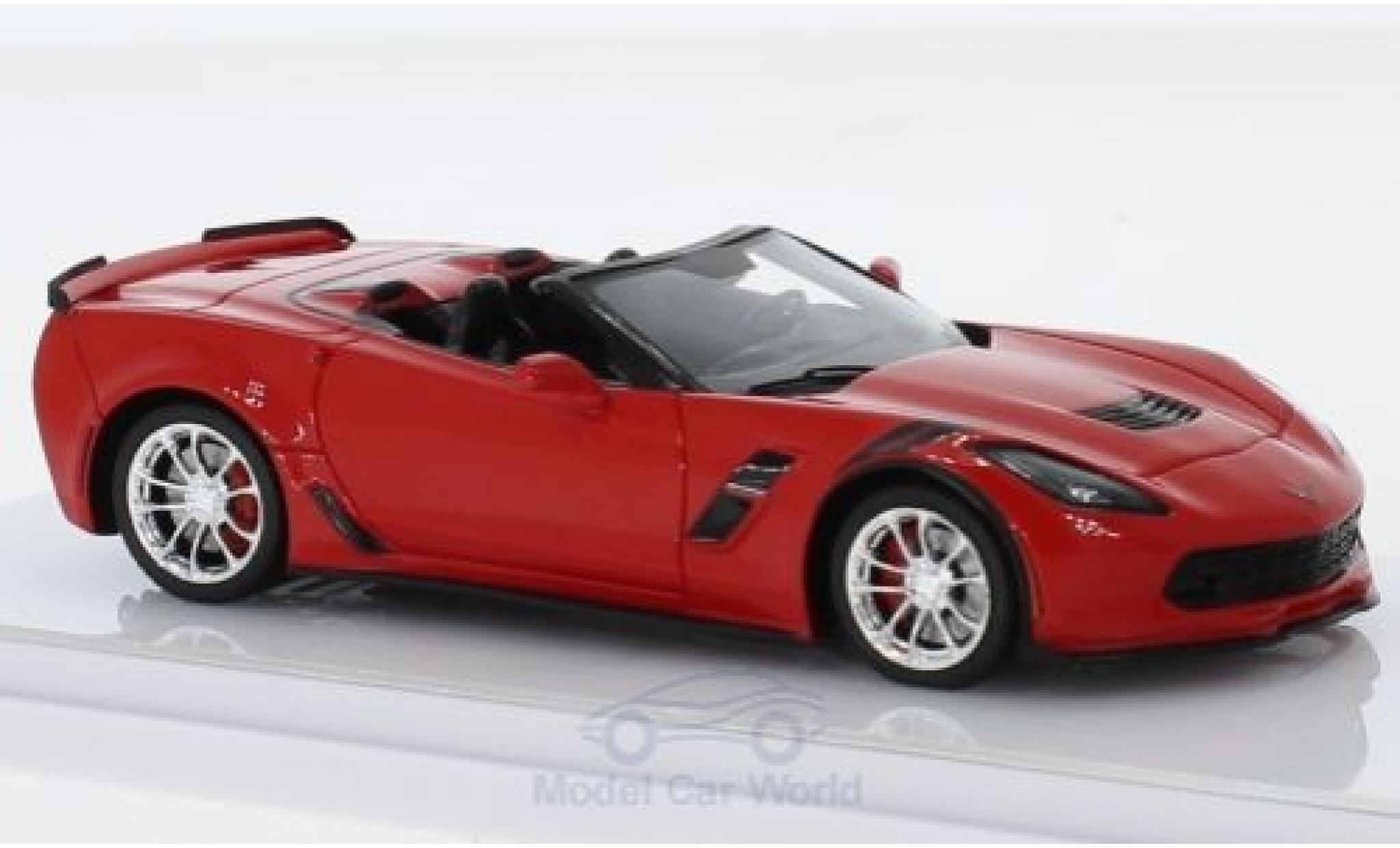 Chevrolet Corvette 1/43 TrueScale Miniatures (C7) Grand Sport Cabriolet rood 2017 modelauto