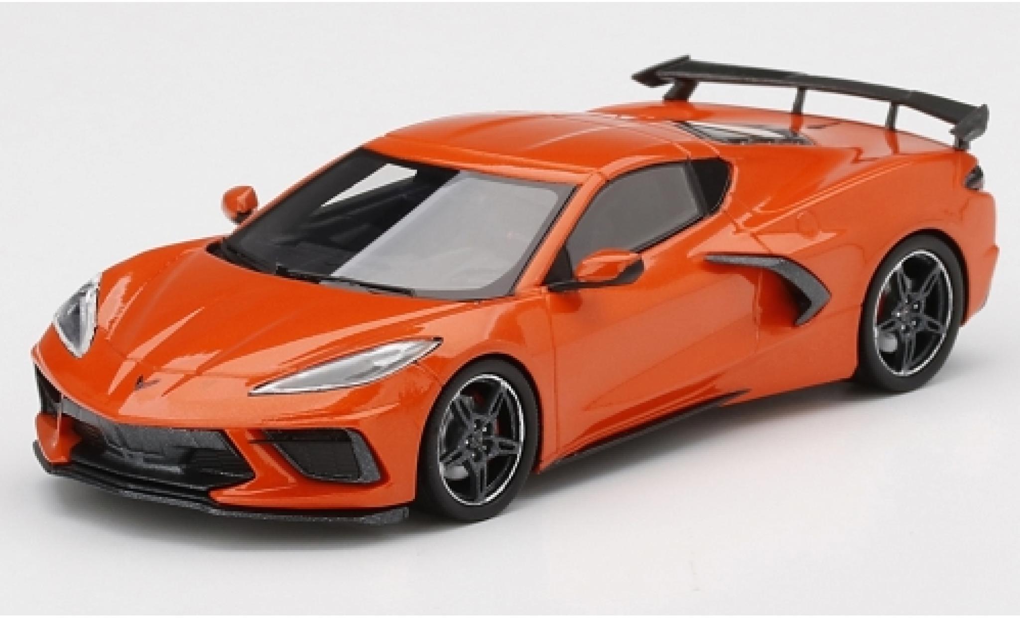Chevrolet Corvette 1/43 TrueScale Miniatures C8 Stingray oranje 2020 modelauto